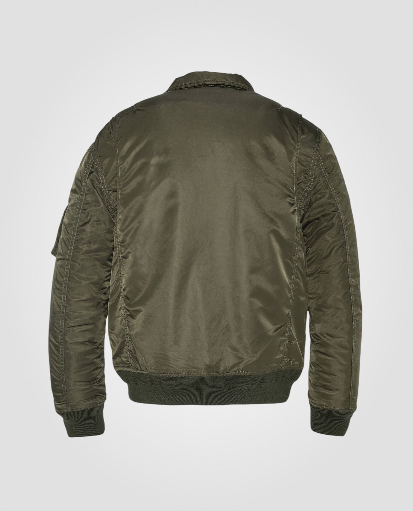 Bomber CWU army kaki en nylon recyclé, coupe ajustée