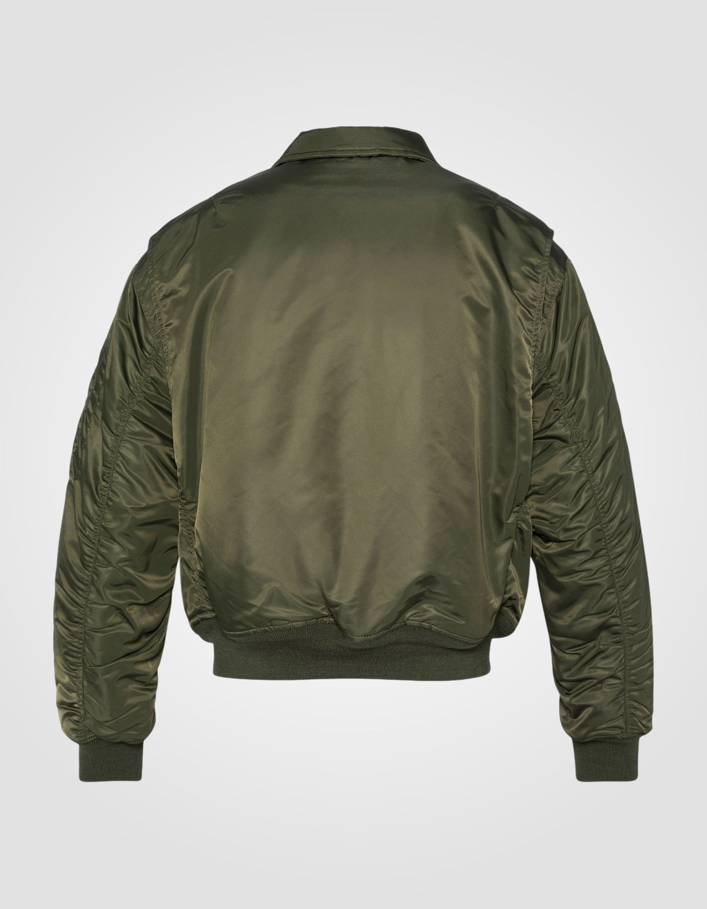 Bomber CWU 90er Armee Khaki in recyceltem Nylon, übergroßer Schnitt