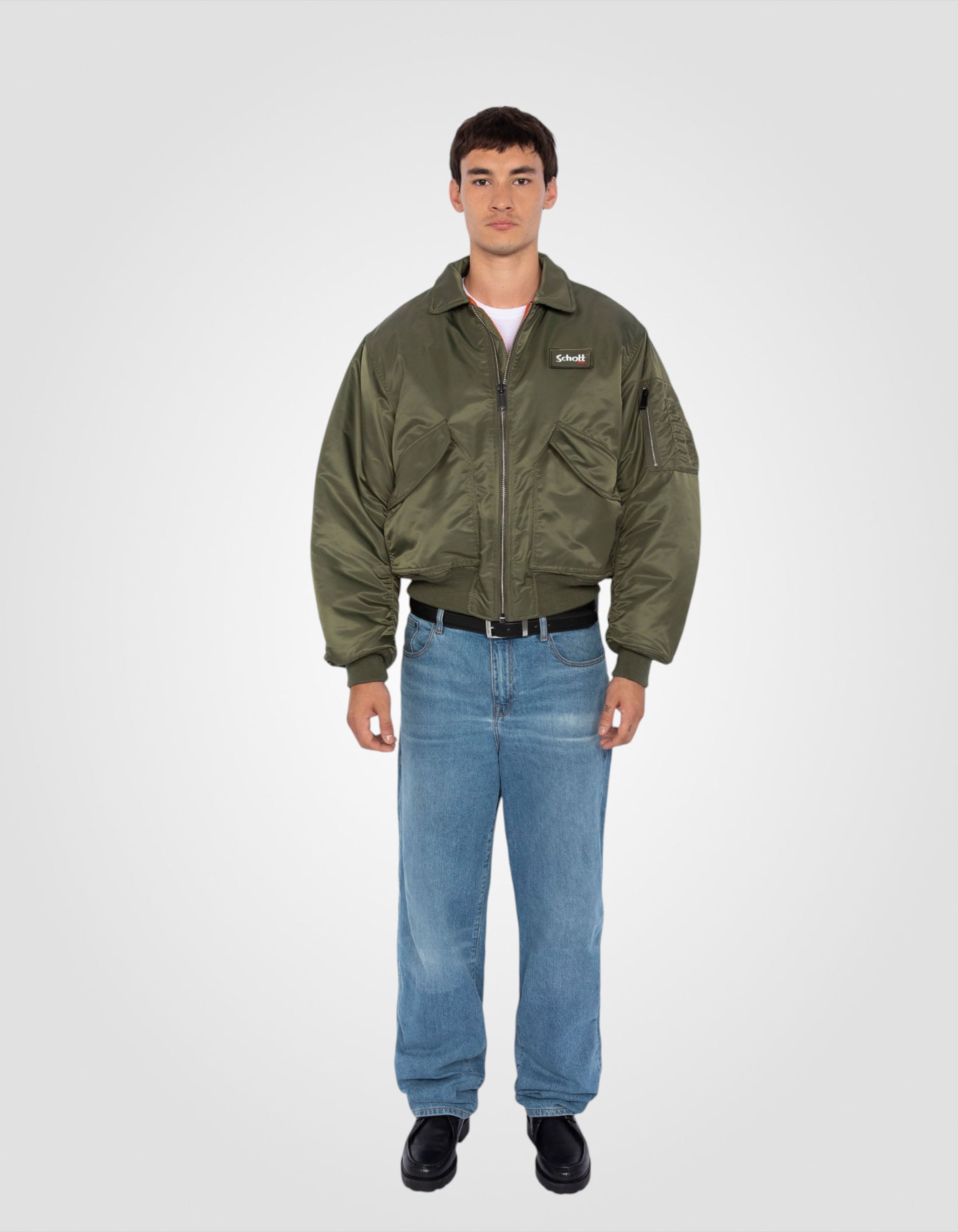 Nylon Flight Jacket Schott Nyc Bomberjacke Bomber Ma -1 90's Army