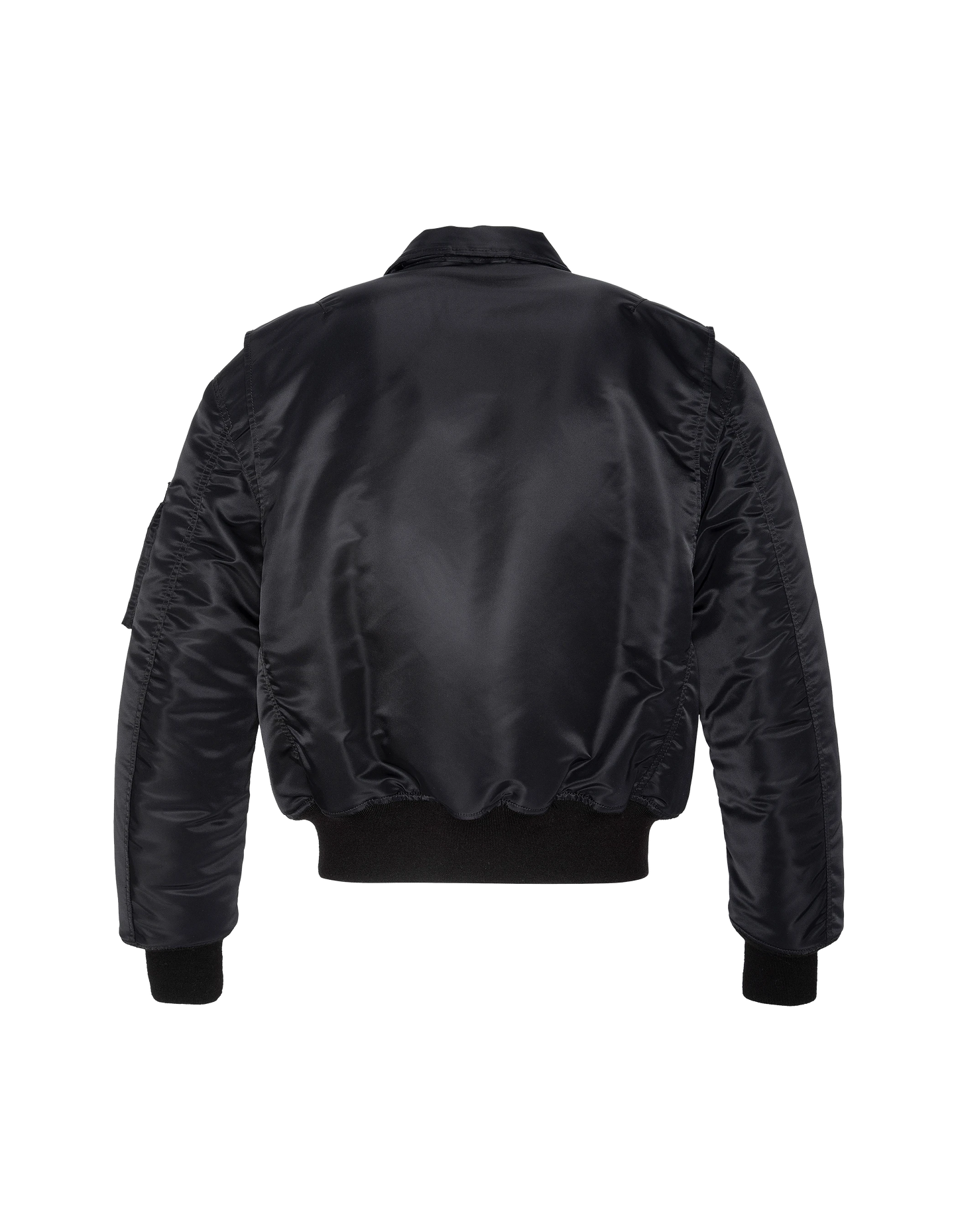 Bomber CWU 90er schwarz in recyceltem Nylon, übergroßer Schnitt, großer Größe