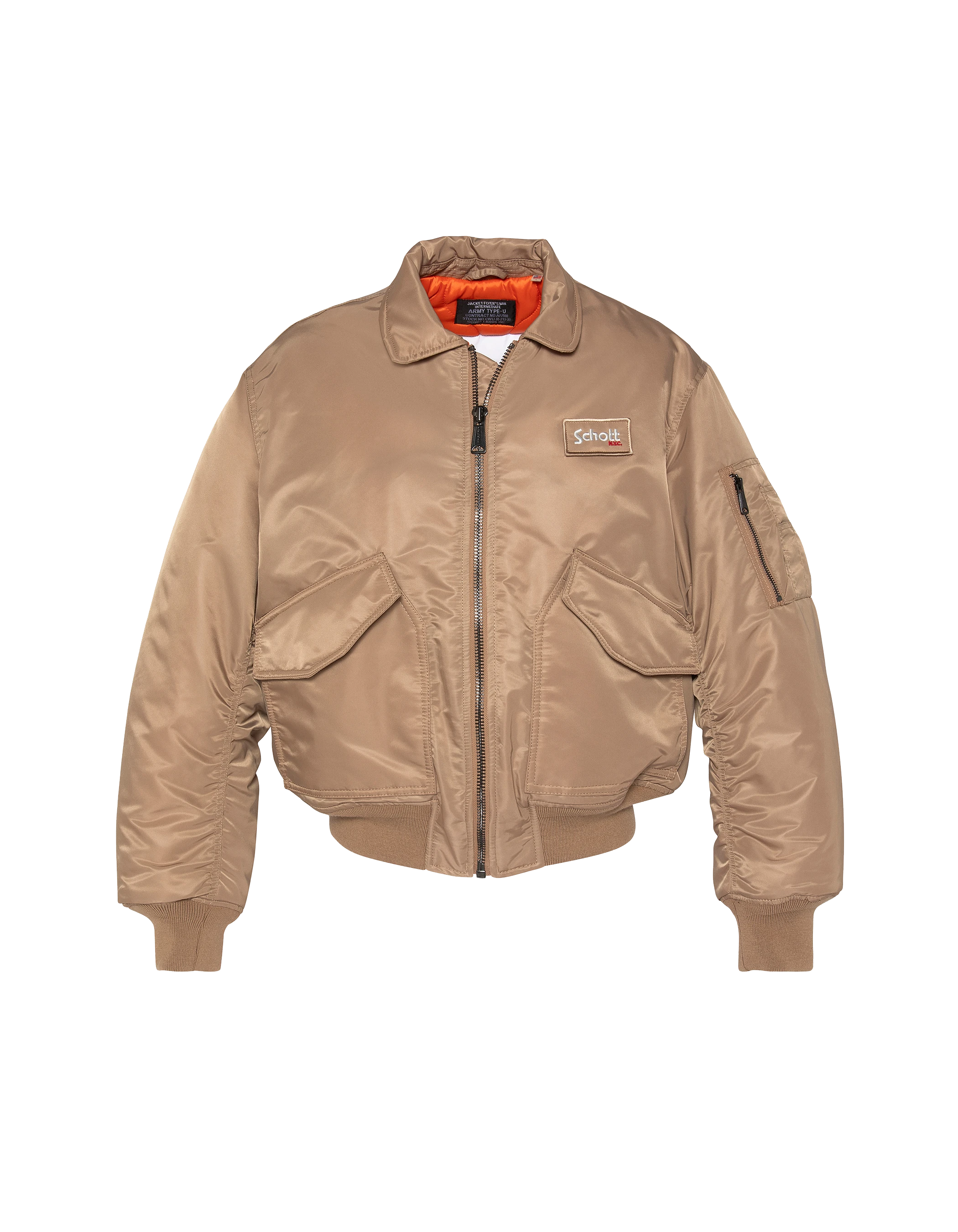 Bomber CWU 90's desert in recycled nylon, oversized cut, large