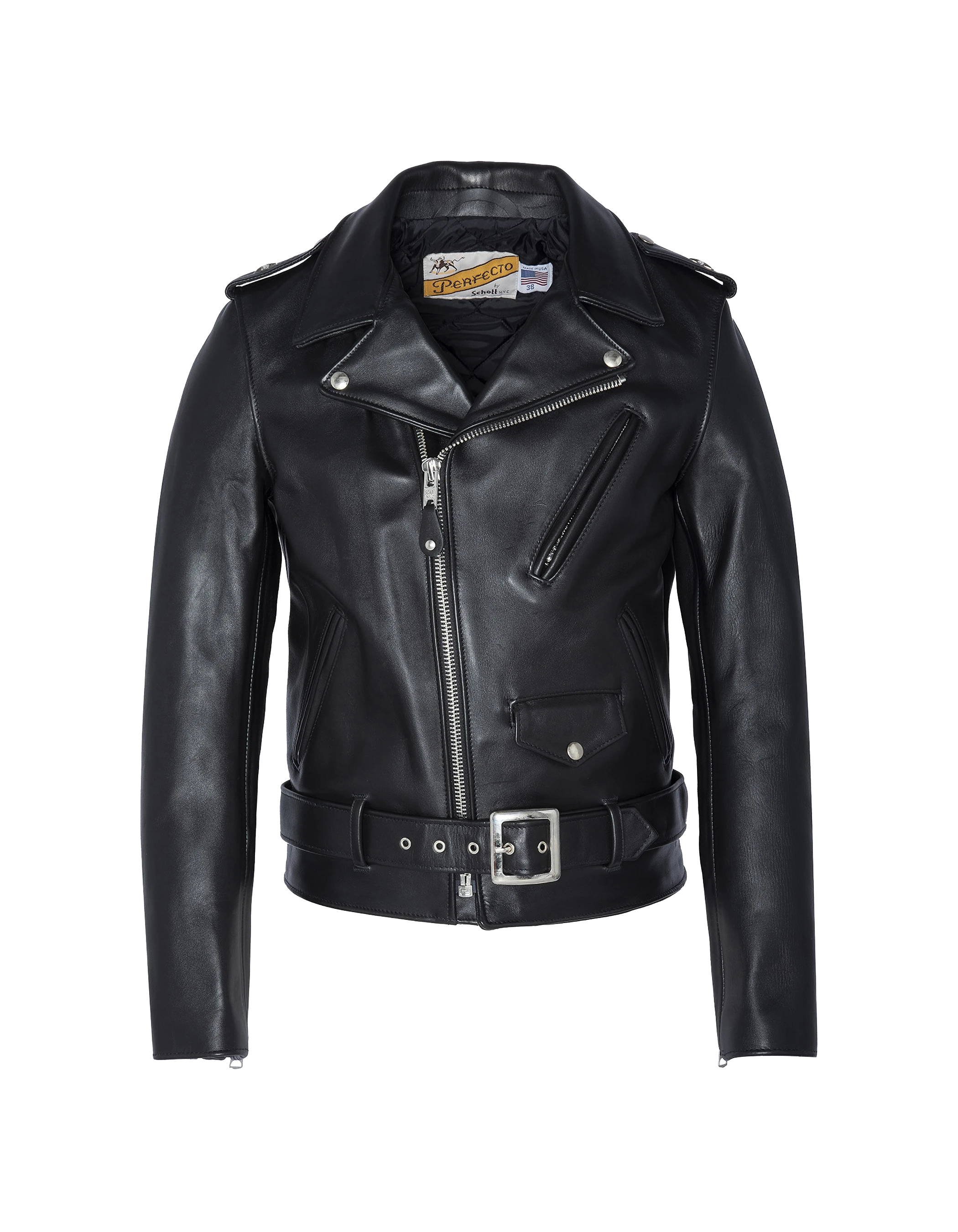 Perfecto® jacket lined in legendary USA wool, bull leather - 613S Perfecto® jacket lined in legendary USA wool, bull leather - 613S