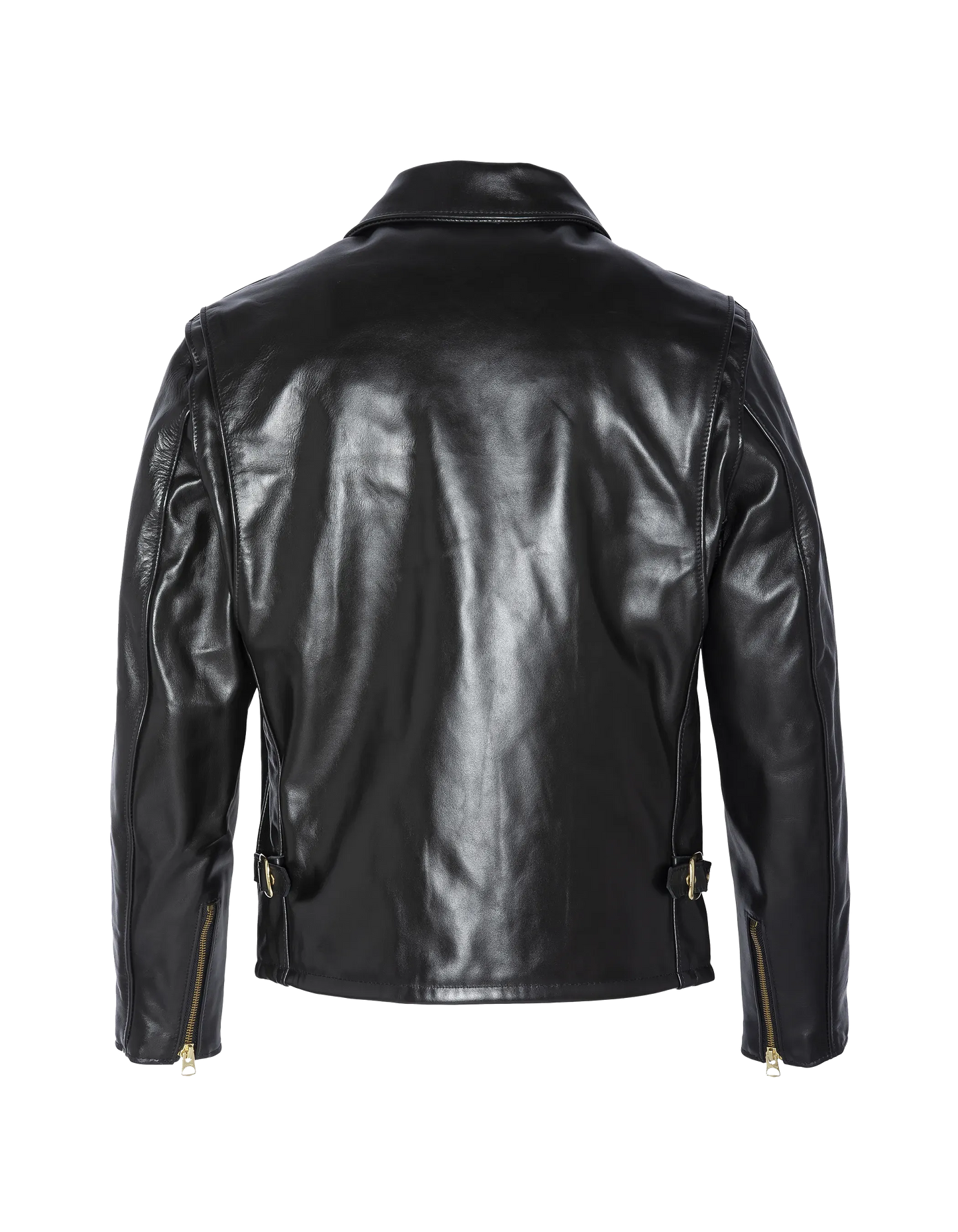 Chaqueta de motociclista negro de USA Mythical USA, cuero de caballos