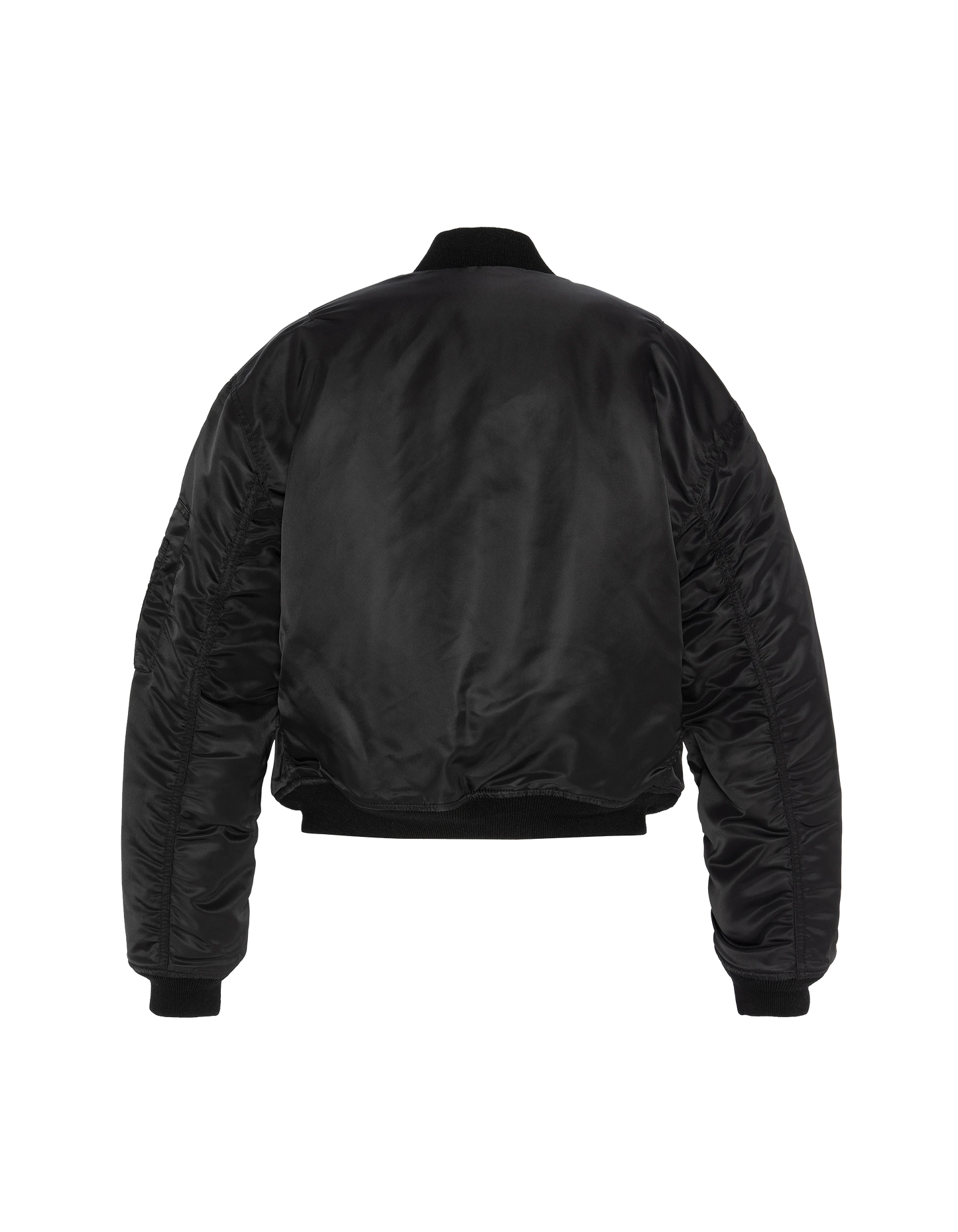 Bomber Ma-1 90's black in recycled nylon, short cut and comfort