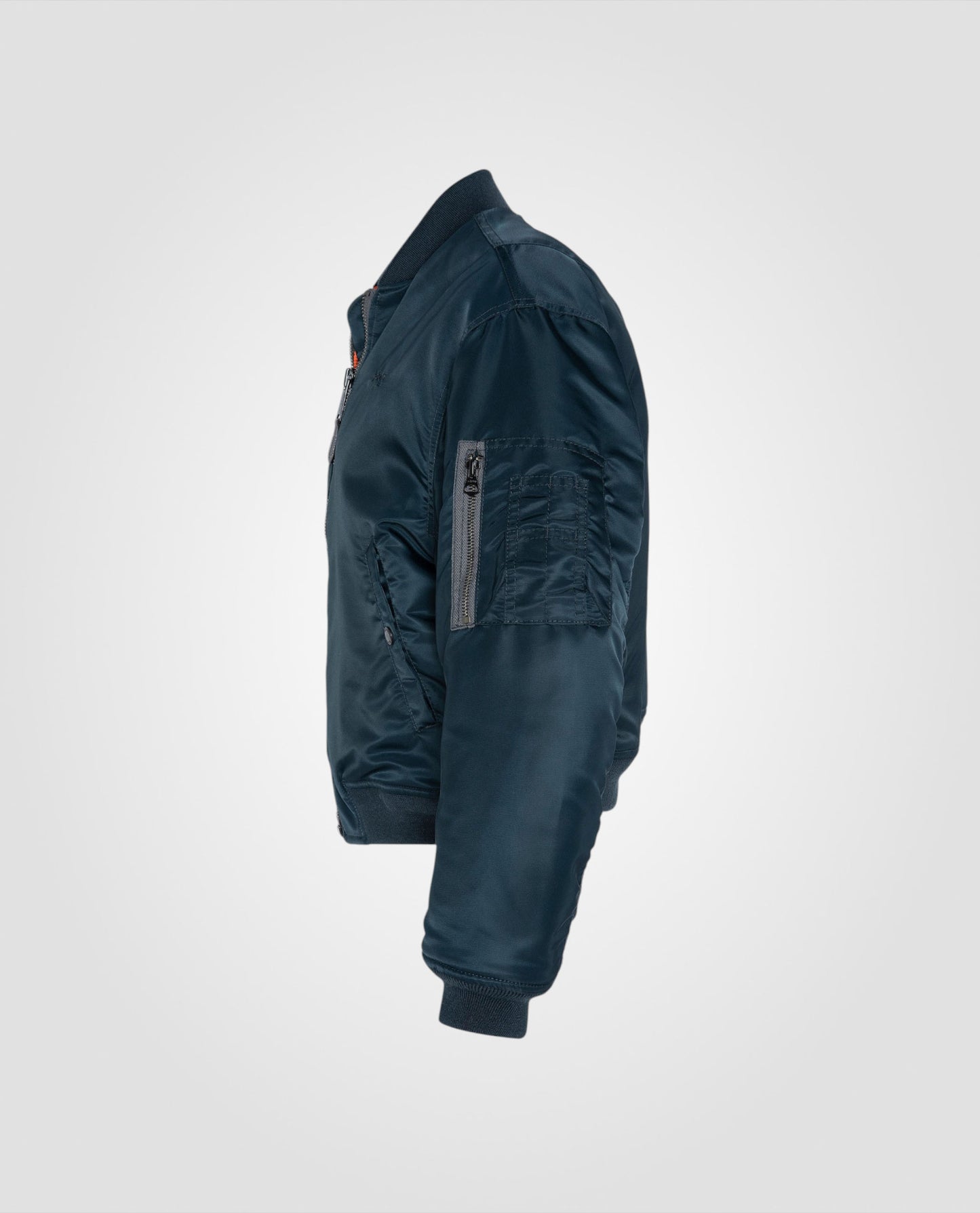 Bomber ma-1 90's navy blue in recycled nylon, short cut and comfort, large size