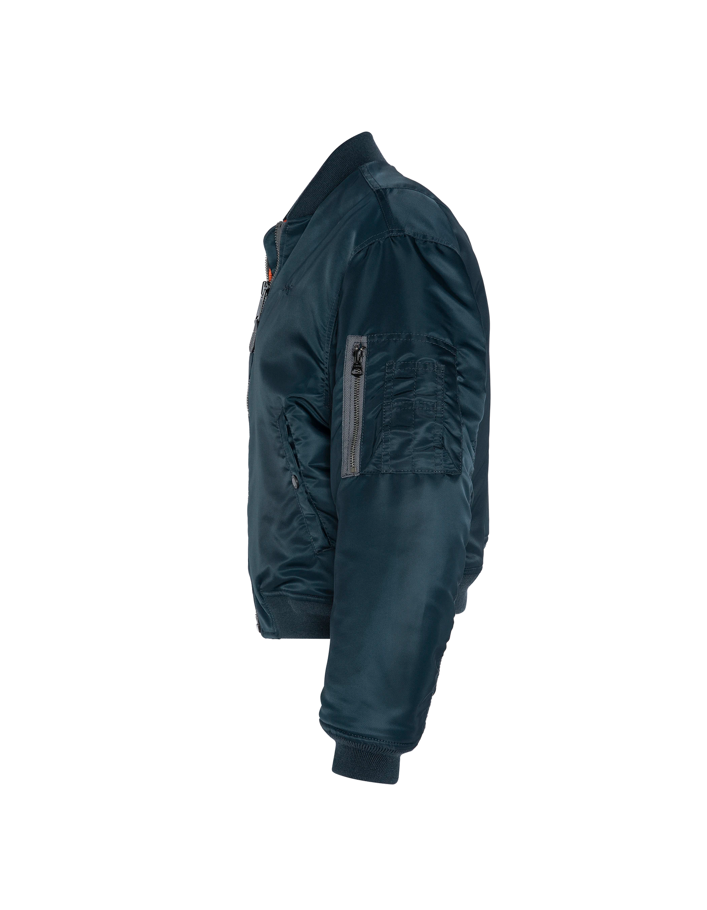 Bomber MA-1 90's bleu marine en nylon recyclé, coupe courte et confort, grande taille