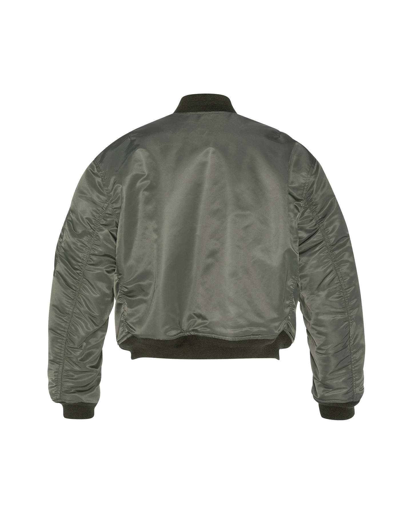 Bomber MA-1 90er Weise Khaki in recyceltem Nylon, kurzer Schnitt und Komfort