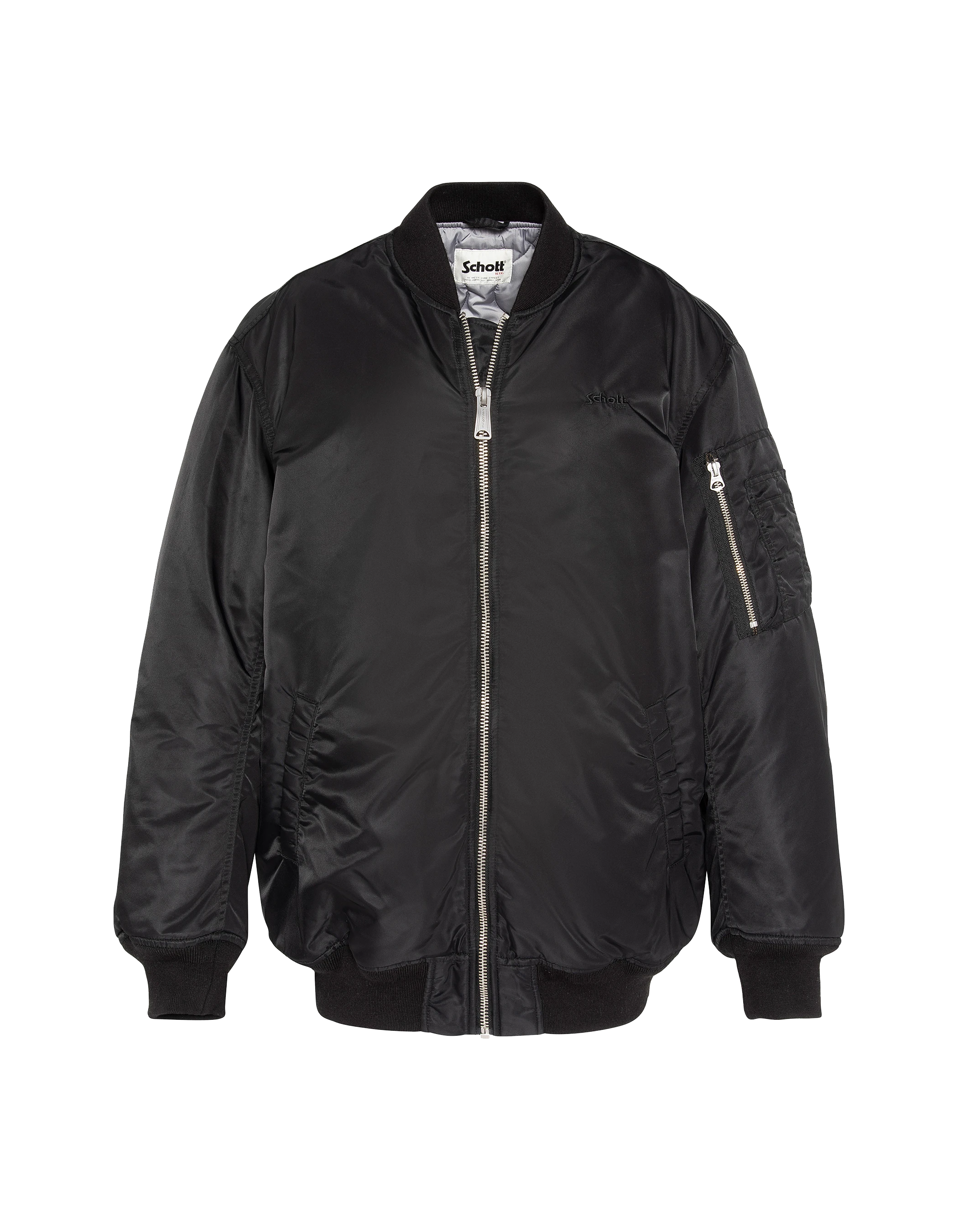 MA -1 Long black Ma -1 Bomber, Oversize cut - Airfmaxwrs | Schott NYC®