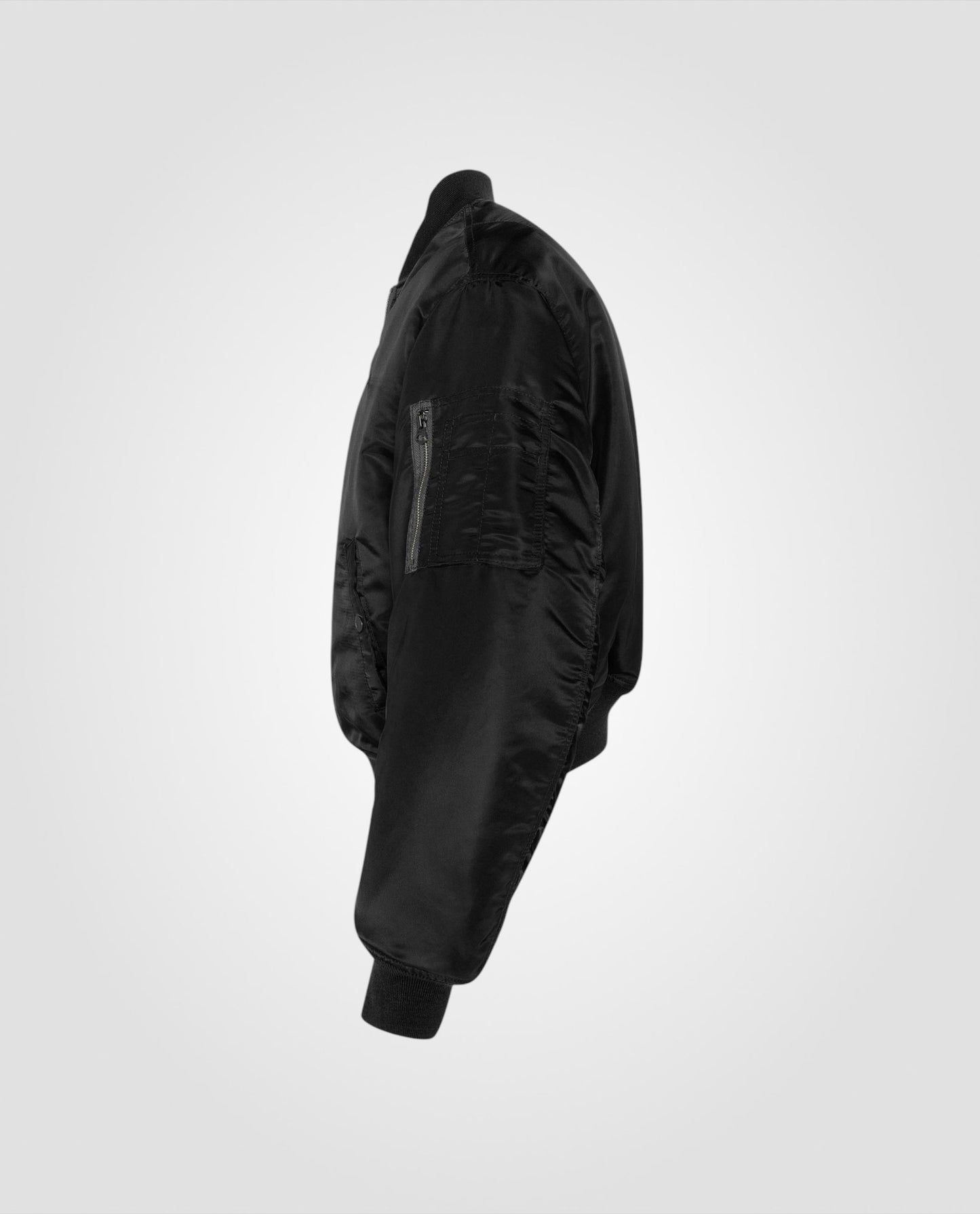 Bomber MA-1 90er schwarz in recyceltem Nylon, übergroß, groß, groß, groß