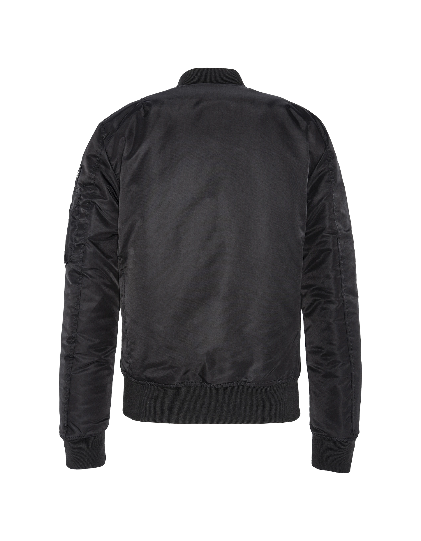 Bomber MA-1 schwarz in recyceltem Nylon, eingestellter Schnitt