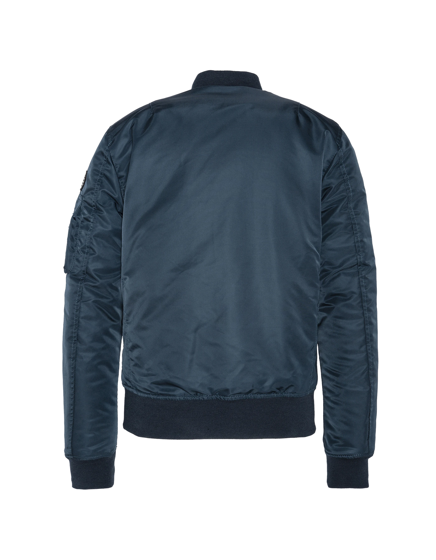 Bomber MA-1 Marineblau in recyceltem Nylon, eingestellter Schnitt