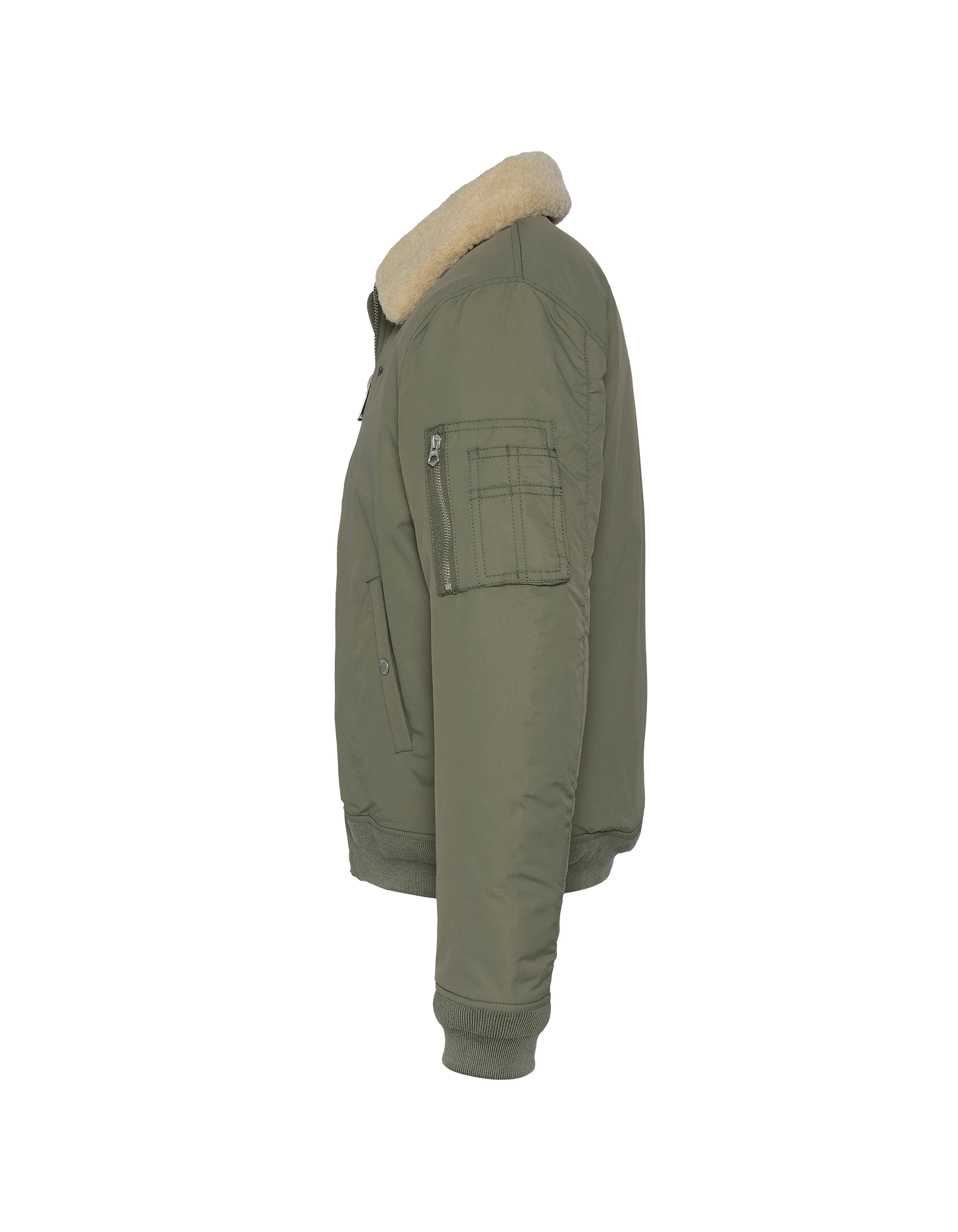 Blouson army sage et beige