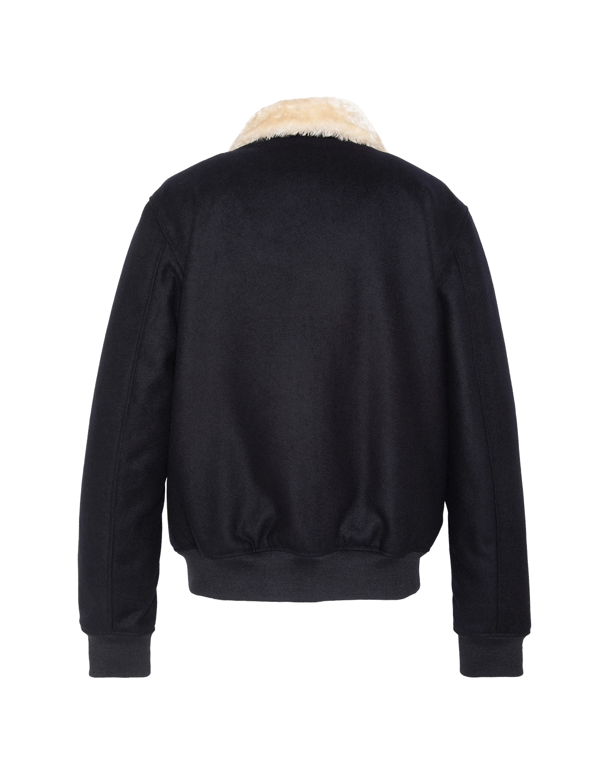 Marineblaue Pilotenjacke aus Wollmischung