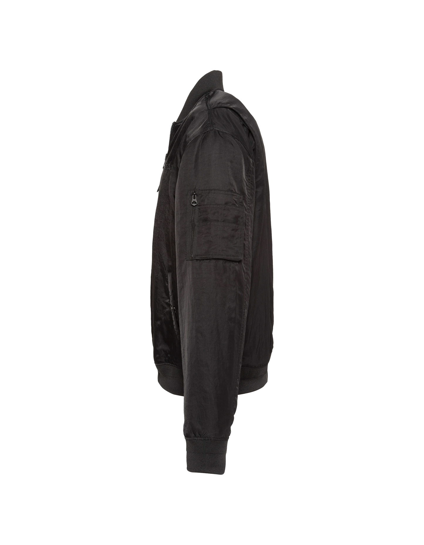 Bomber noir léger déperlant effet froissé