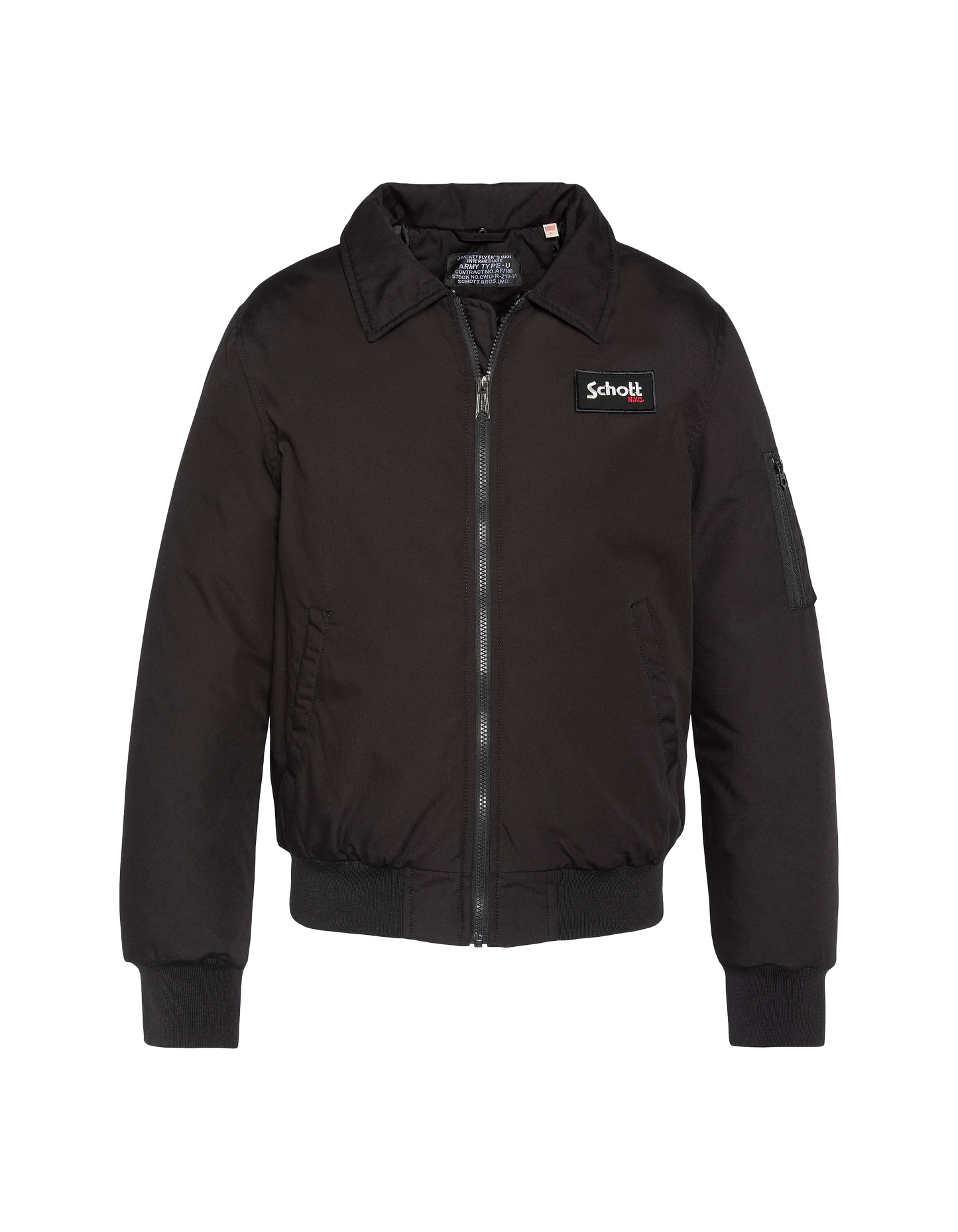 Giacca nera con collare rimovibile in pelliccia