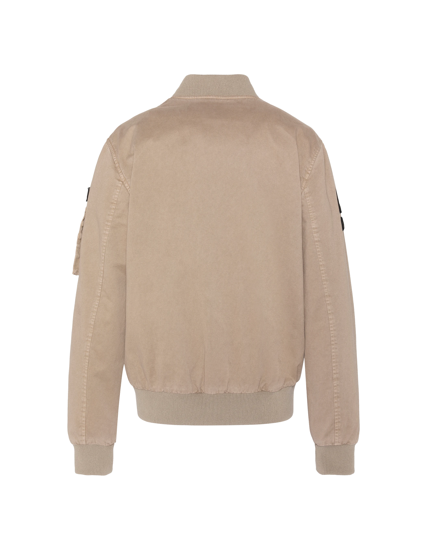Bomber badgé taupe type MA-1 en coton lavé