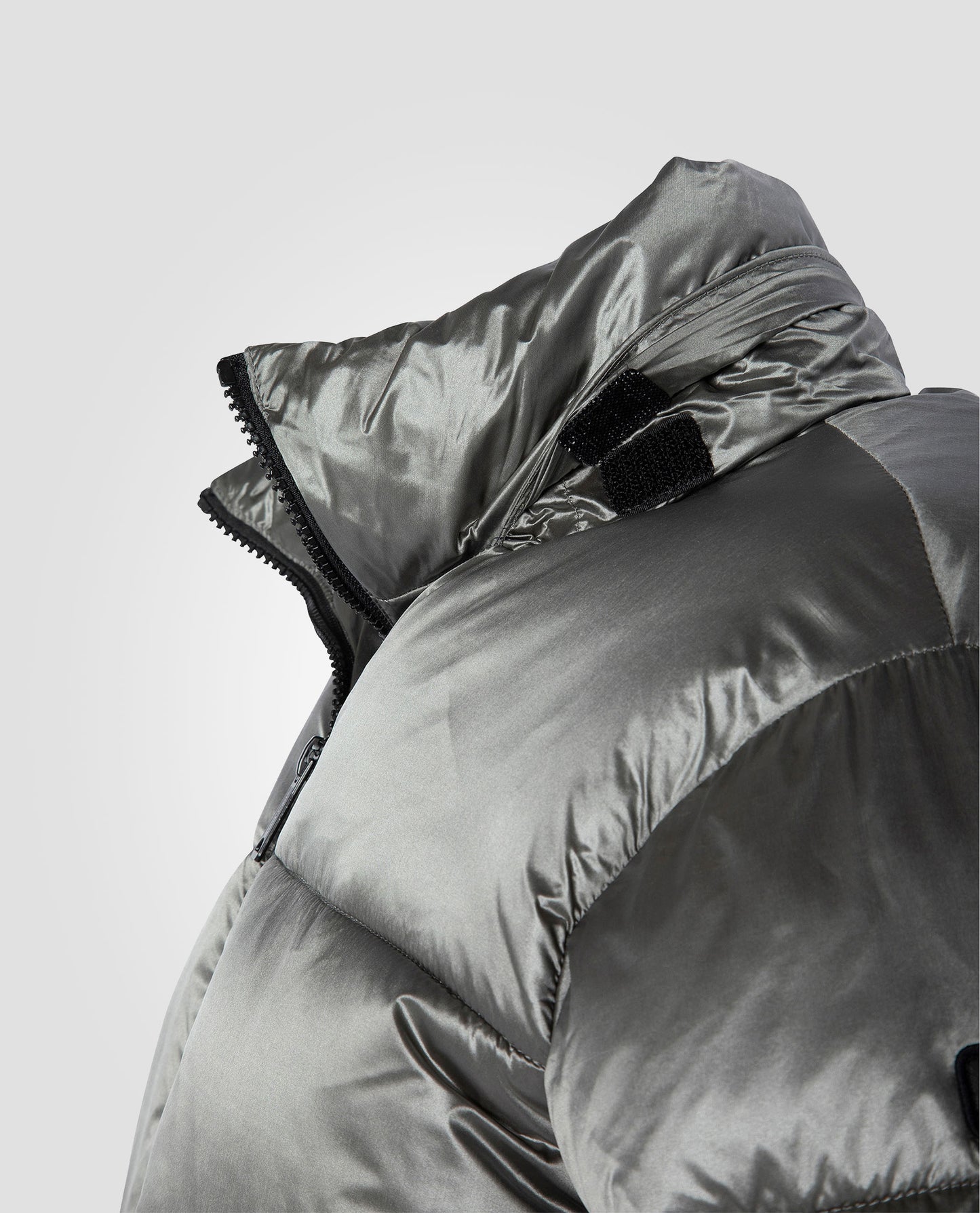 Doudoune shiny argenté