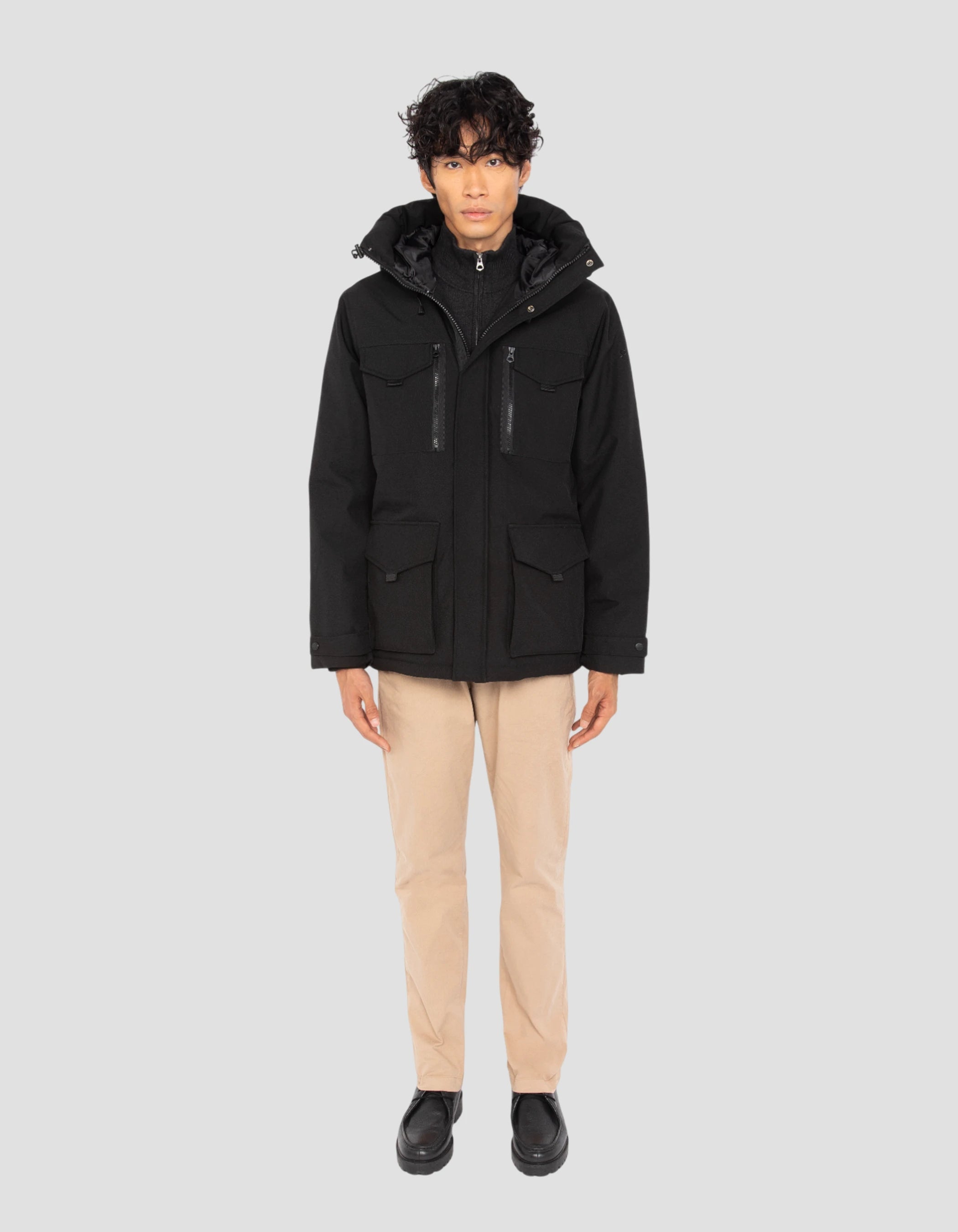 Schott ブラック パディングジャケット M schott（ショット）の「Schott/ショット/2TONE CUSTOM ECWCS PADDING