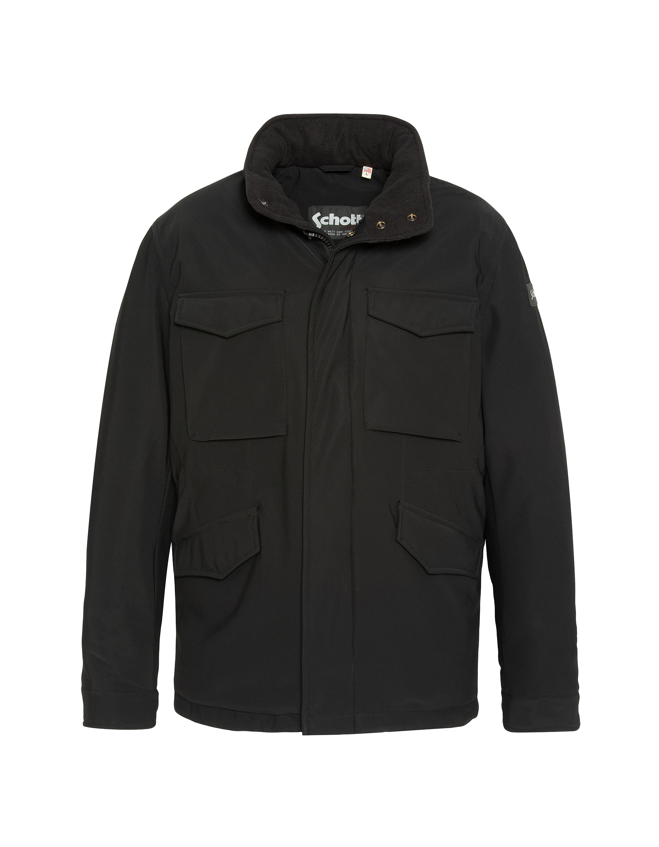 Black Parka Multipoches with hoodies - Cade | Schott NYC®