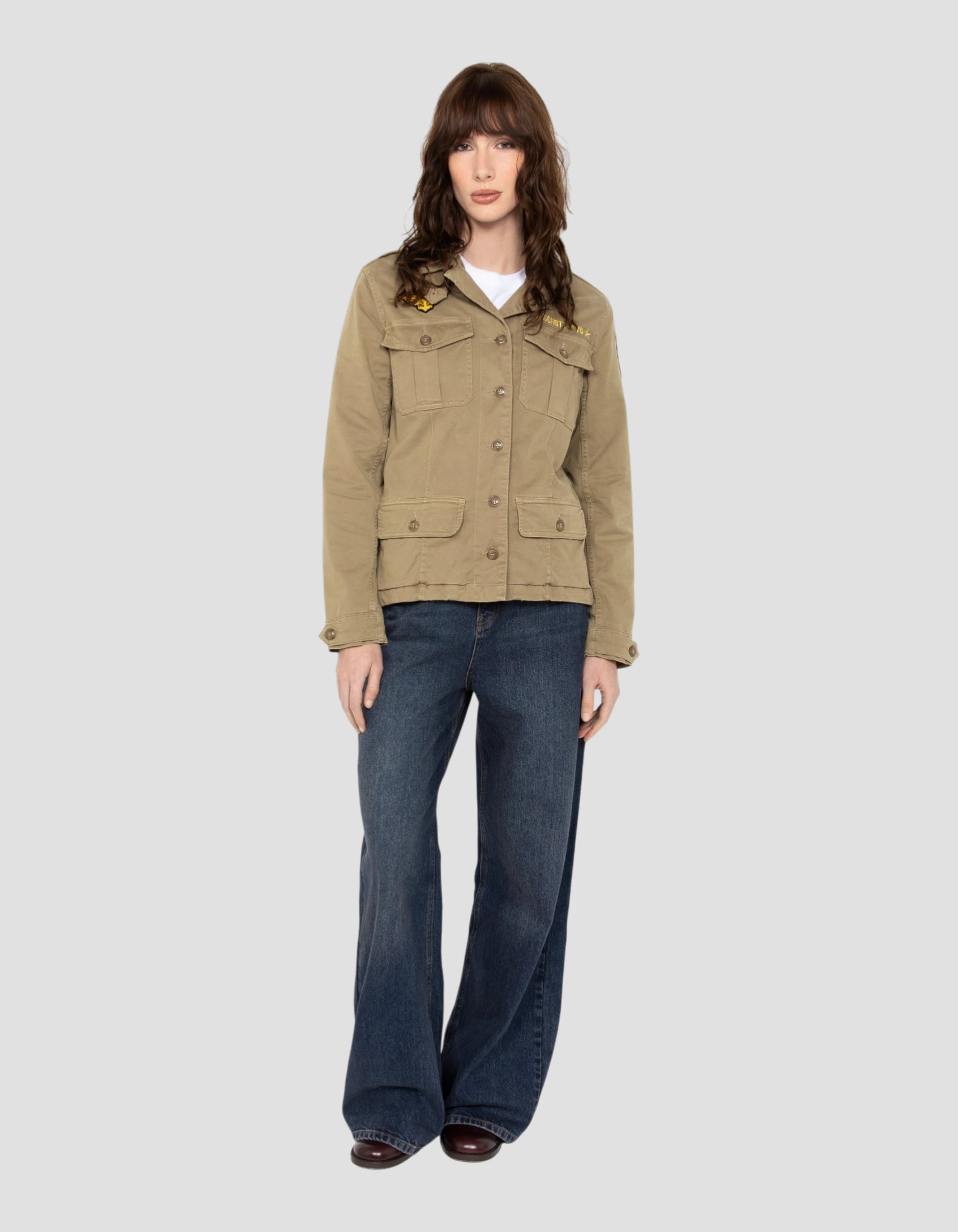 Army jacket overdyed light khaki - CARAW | Schott NYC®