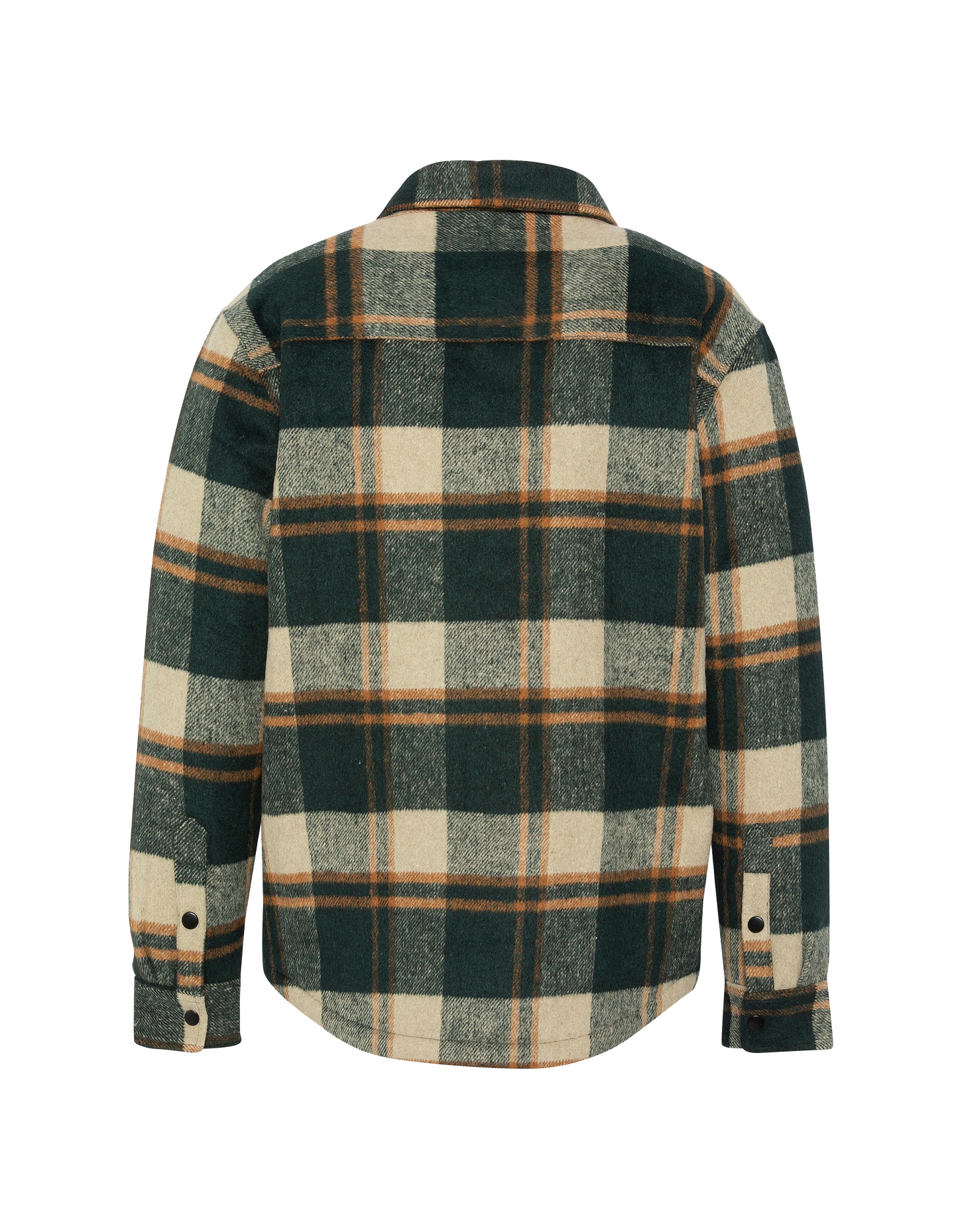 Giacca quadrata verde fiancheggiata da sherpa