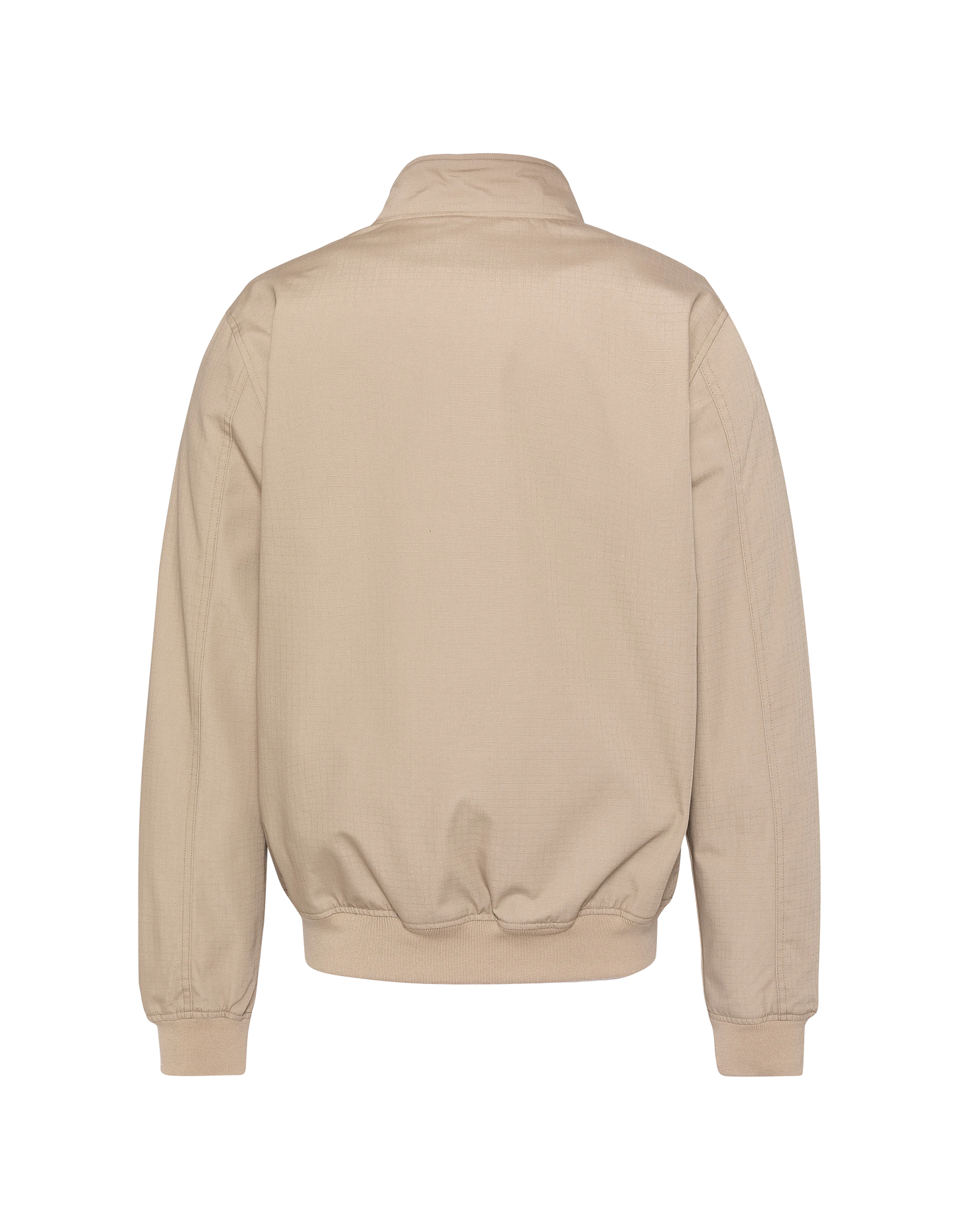 Beige casual jacket with checked lining