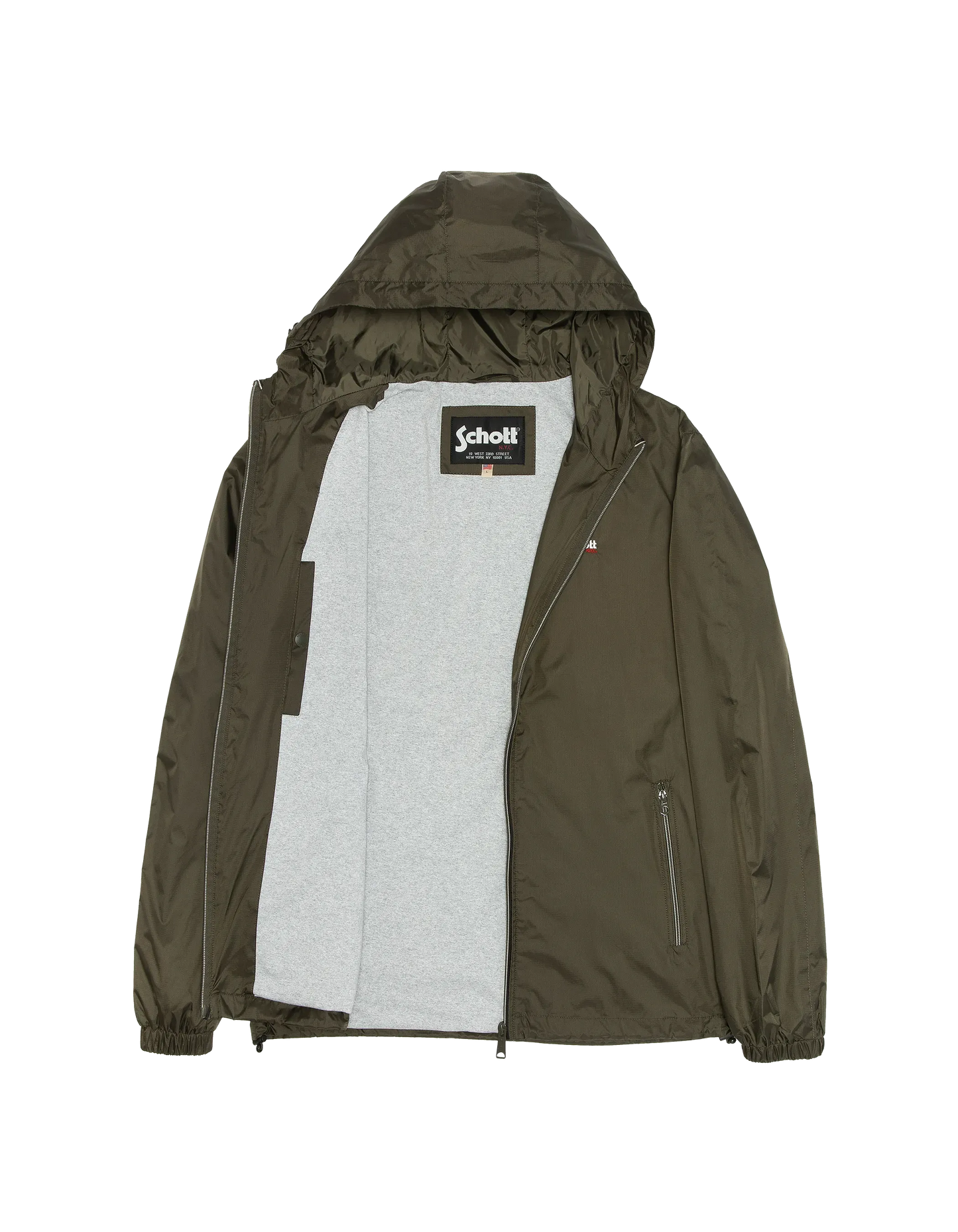 Maestro a vento Khaki con cappuccio