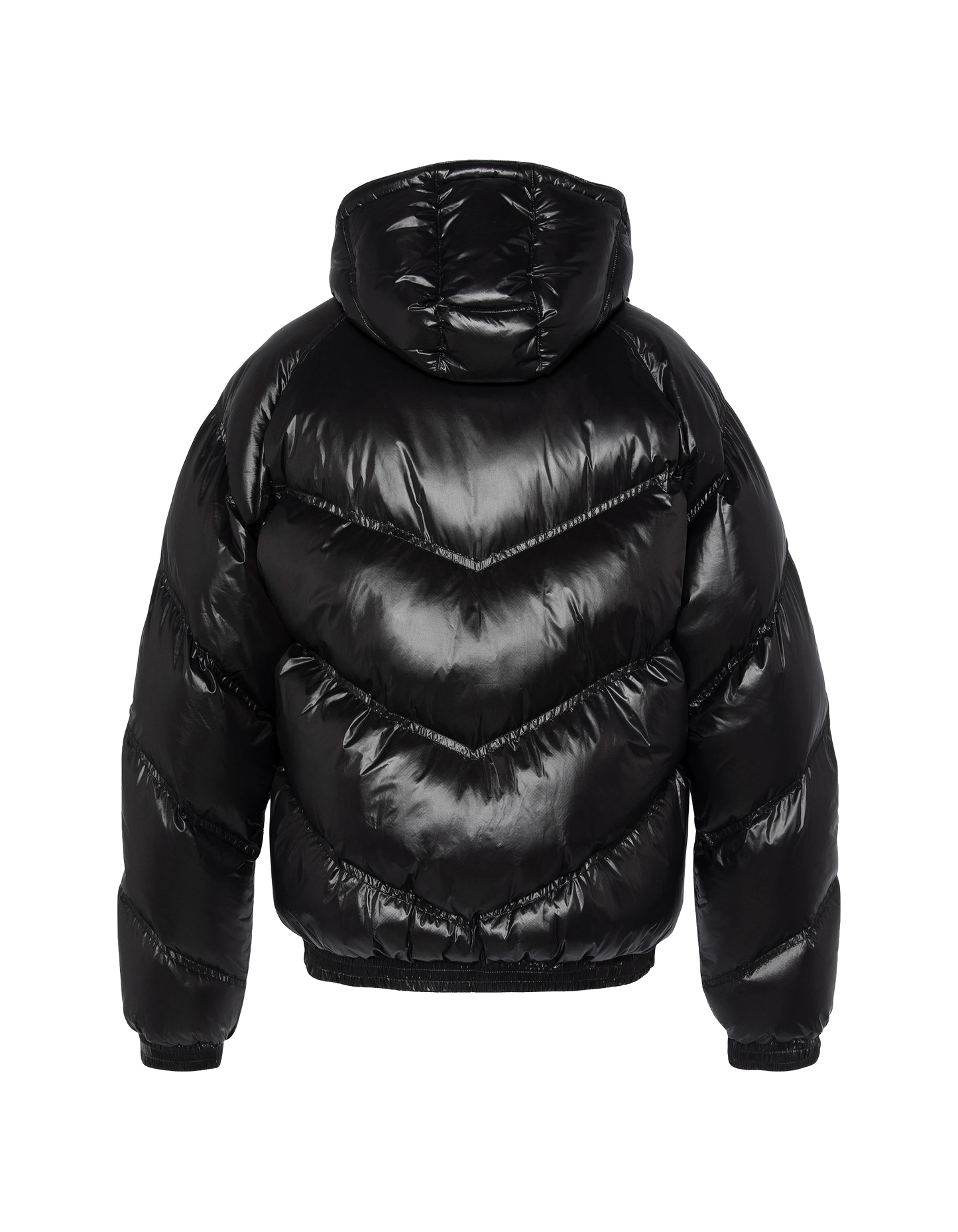 puffer jacket Retro Streetwear Shiny Black Streetwear