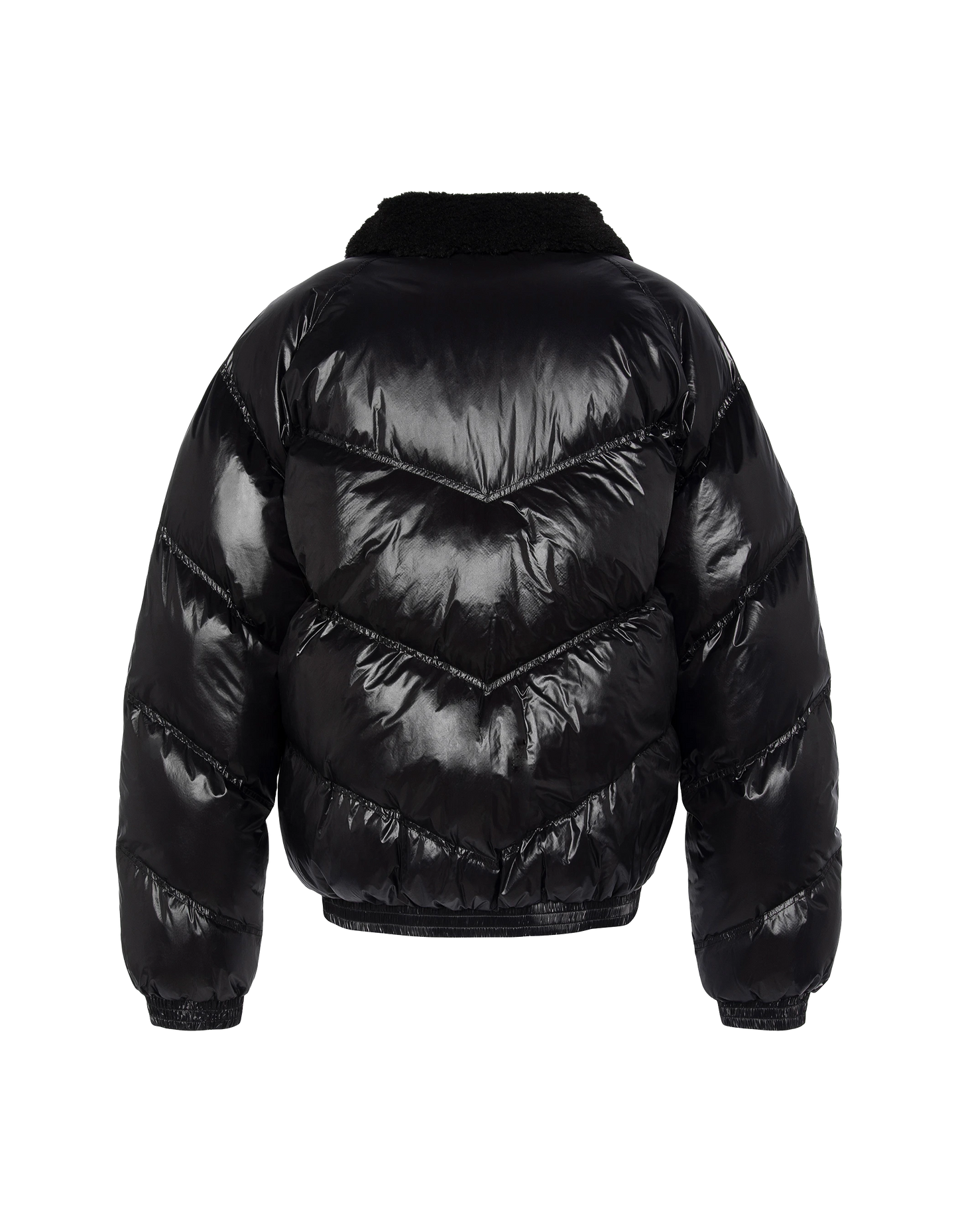 puffer jacket Retro Streetwear Shiny Black