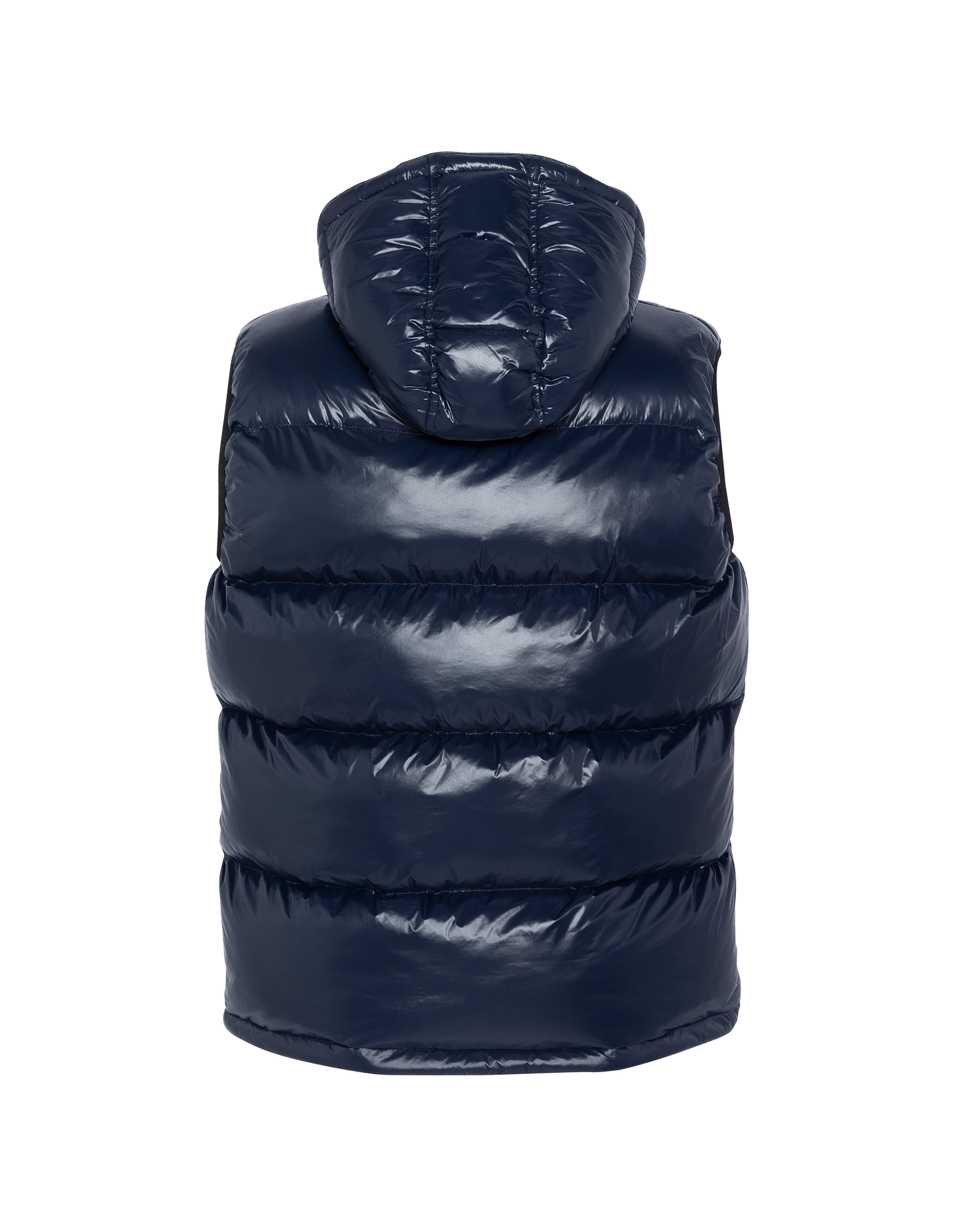 Giacca blu scuro blu scuro senza manico in cappa luccicante