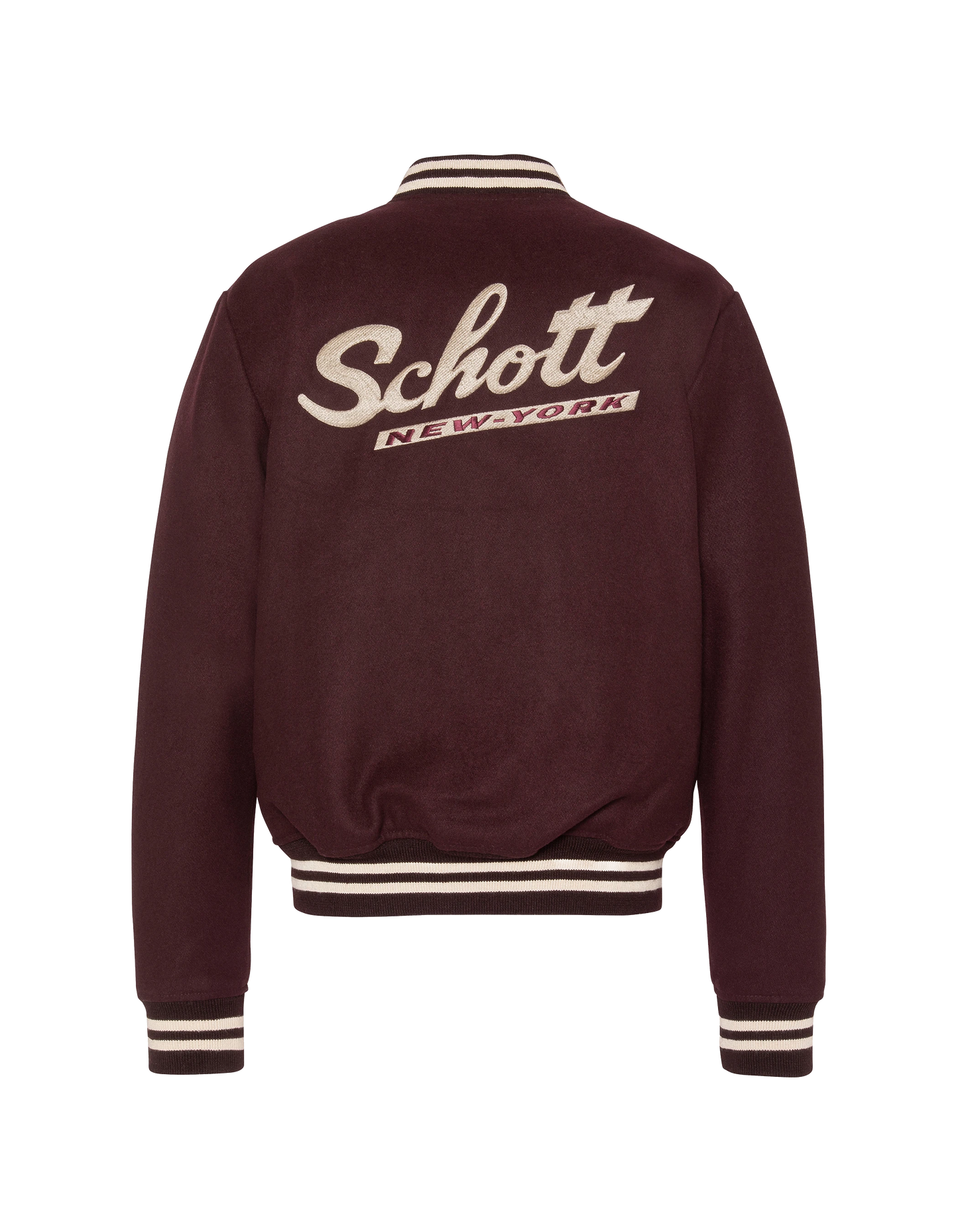 varsity jacket burgundy wool