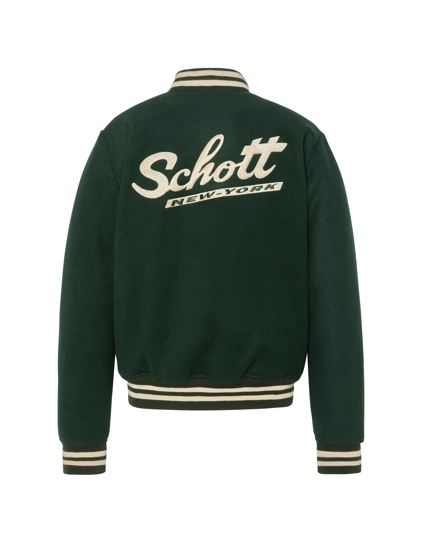 varsity jacket green wool