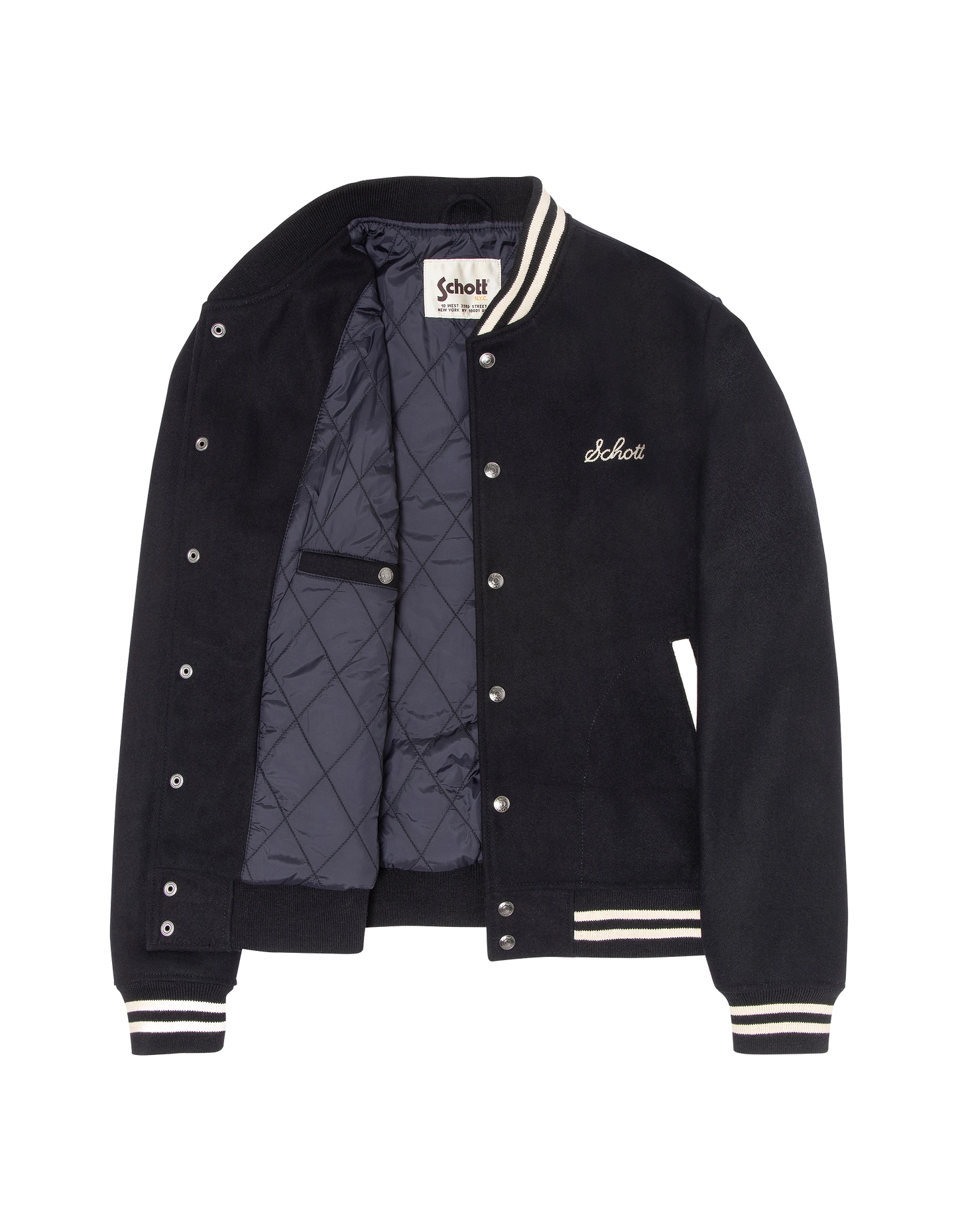 varsity jacket navy blue wool