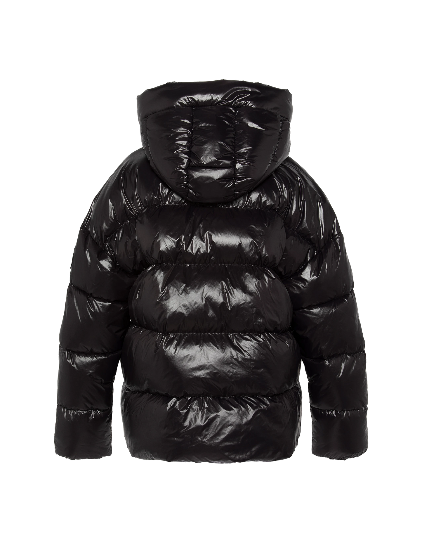 Übergroße schwarze Kapuzenjacke