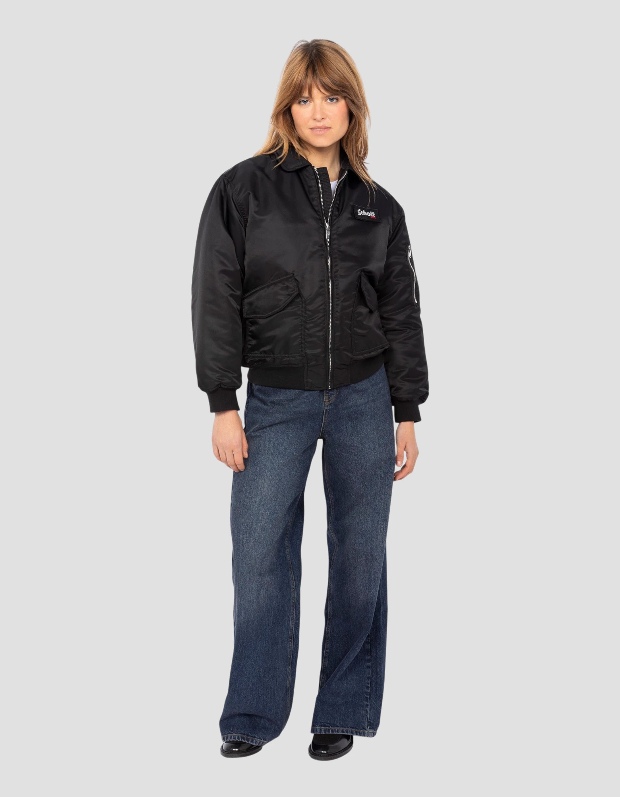 Schott NYC 黒 ナイロンジャケット Schott N.Y.C（ショット） ナイロンジャケット Schott/ショット/COACH