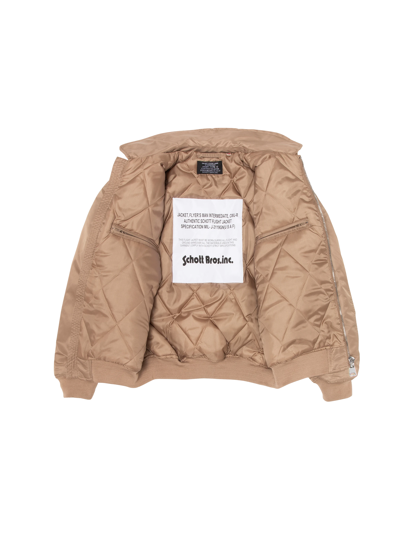 Bomber pilote CWU désert en nylon recyclé, coupe confort, grande taille