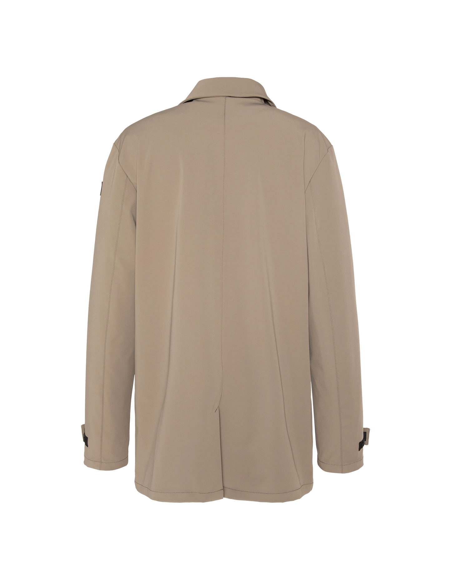 Beige water-repellent technical coat