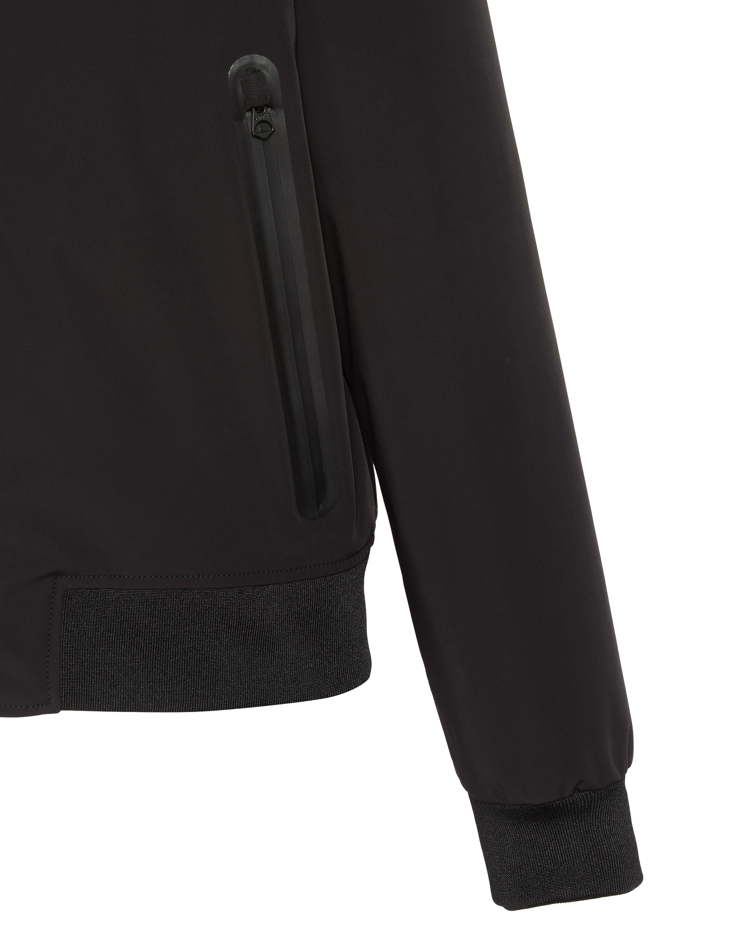 Blouson noir urban à capuche