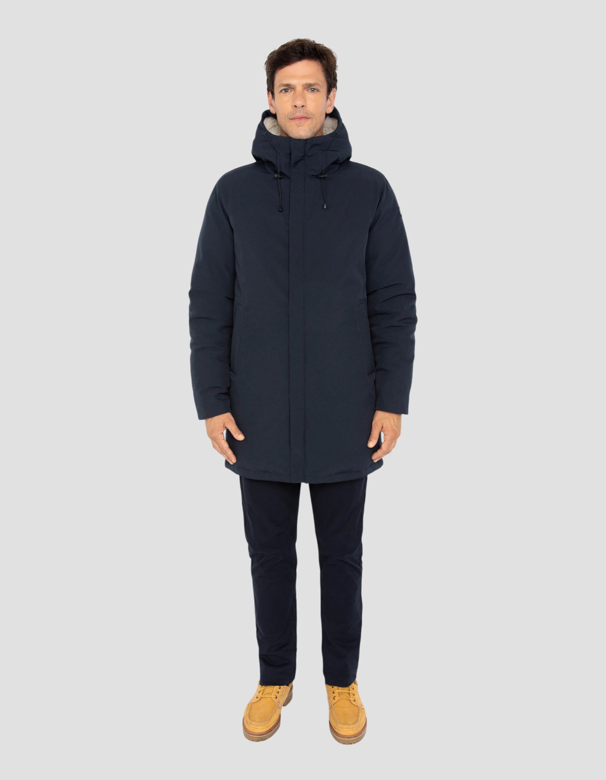 Navy parka Multipoche hooded - Eljin | Schott NYC®