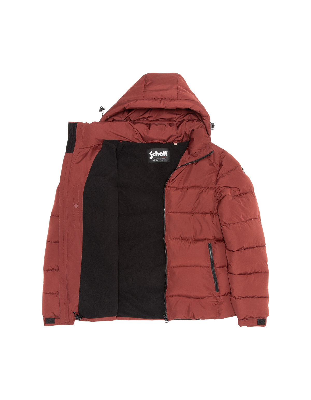 Anorak burdeos con capucha