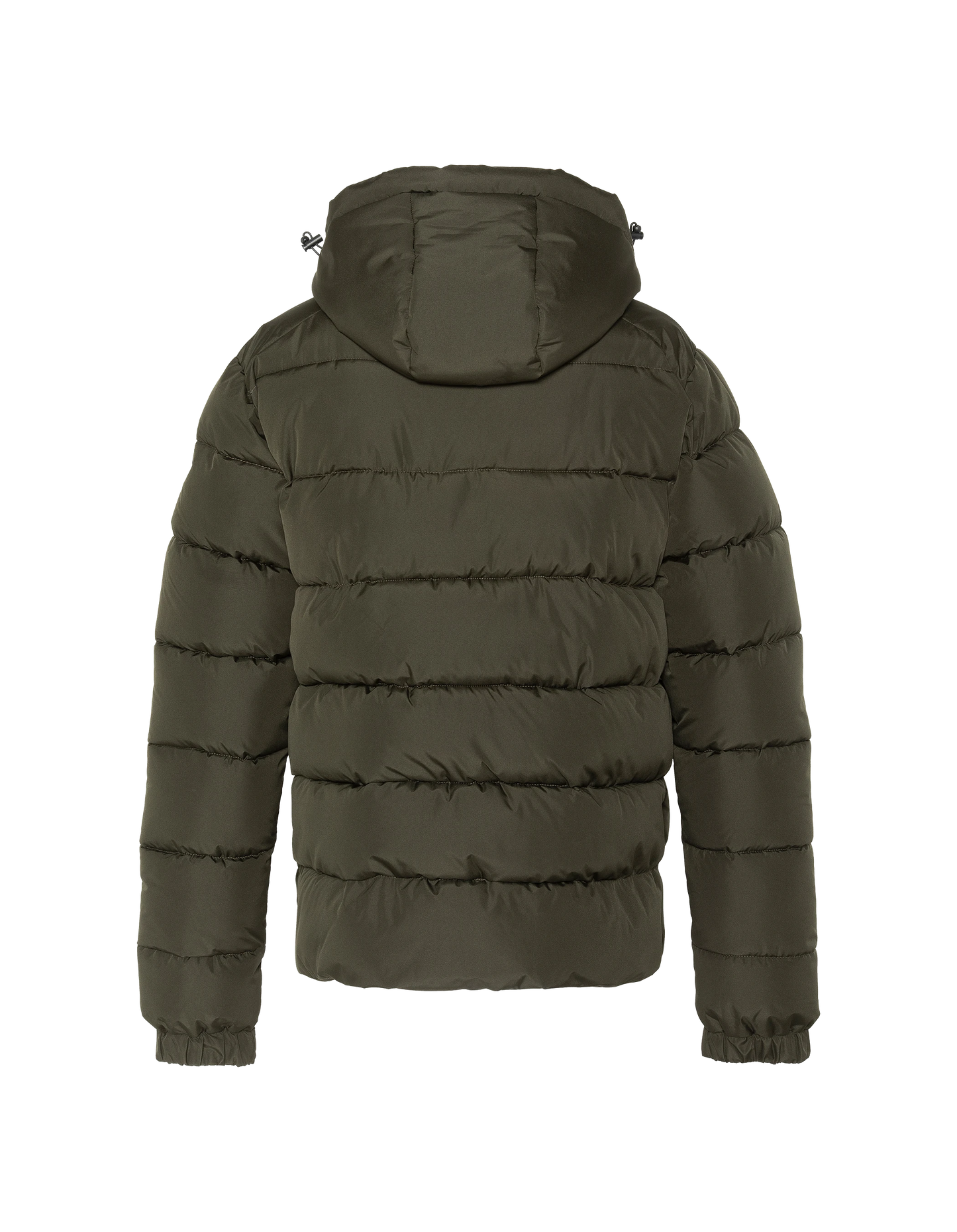 Anorak caqui oscuro con capucha