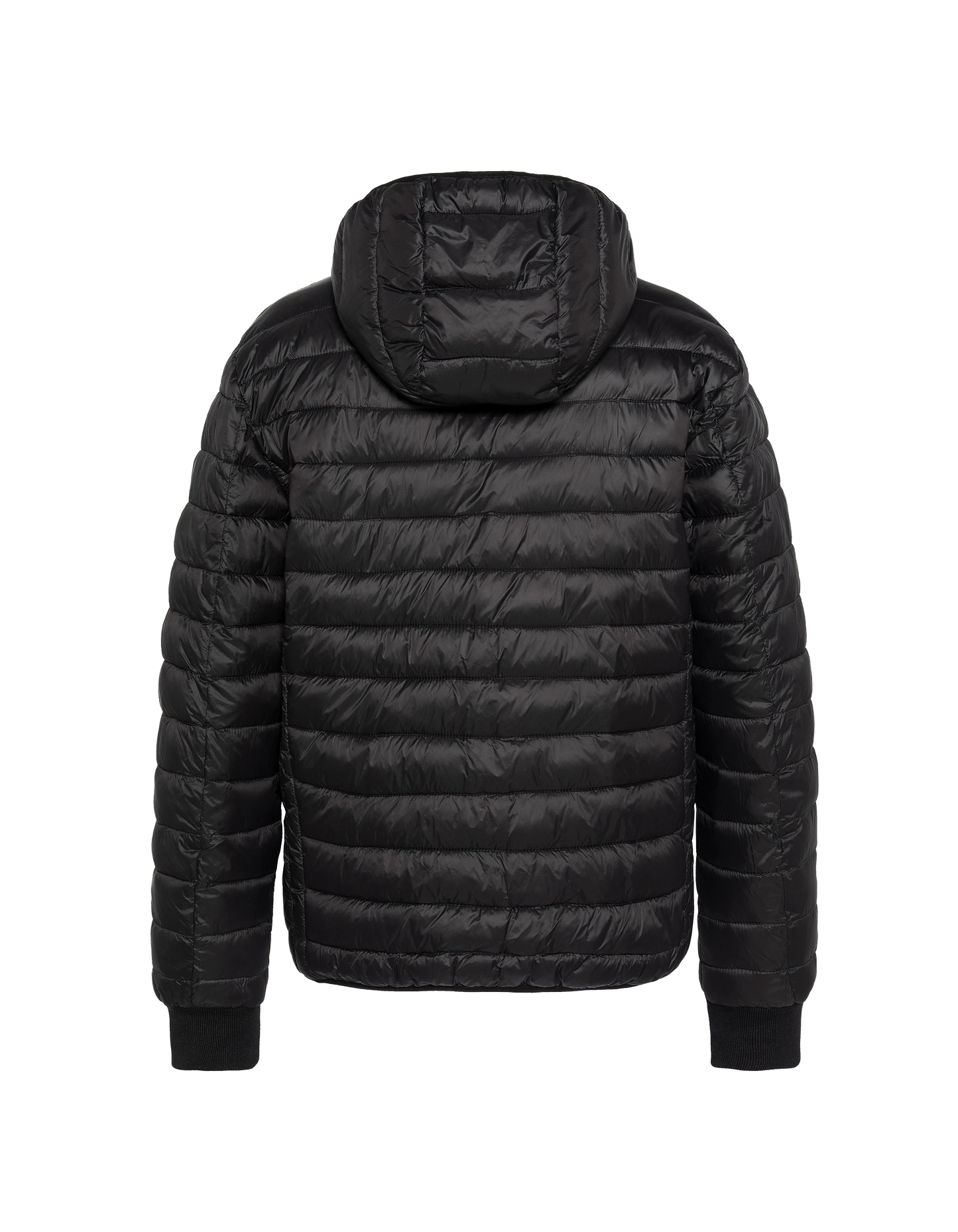 Doudoune noire à capuche doublée fausse fourrure enfant