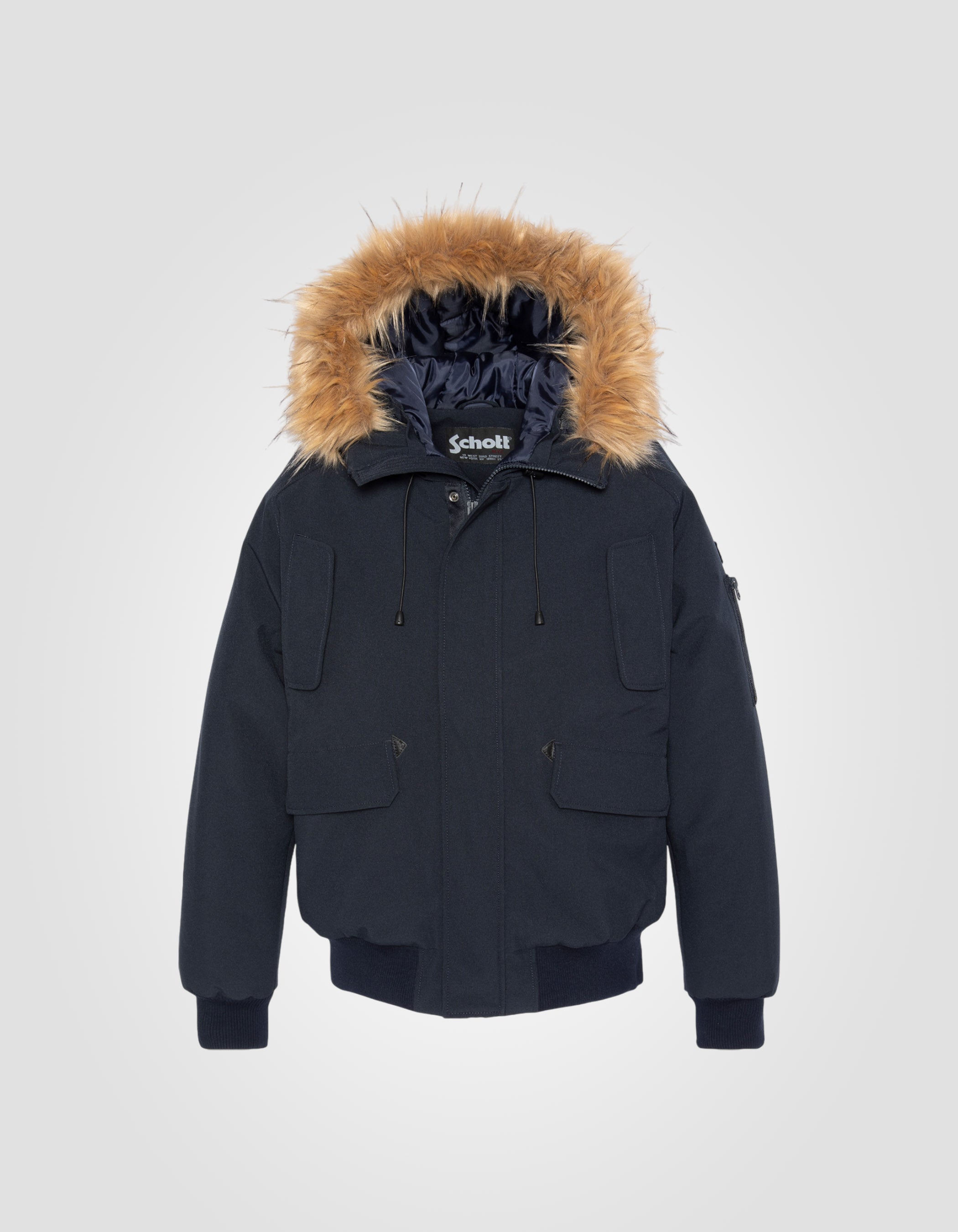 Hooded navy jacket Frost Schott NYC®