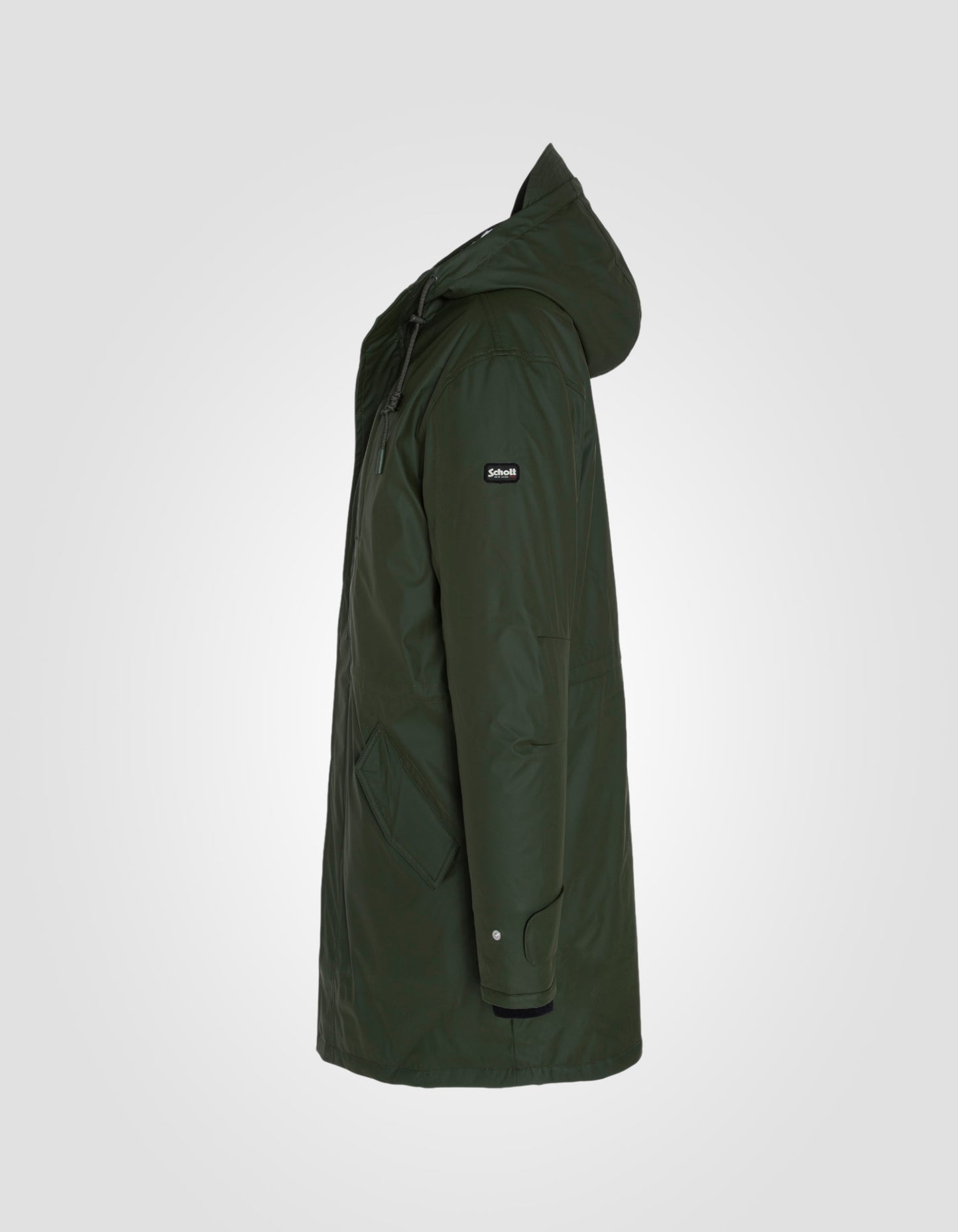 Parka longue rubber