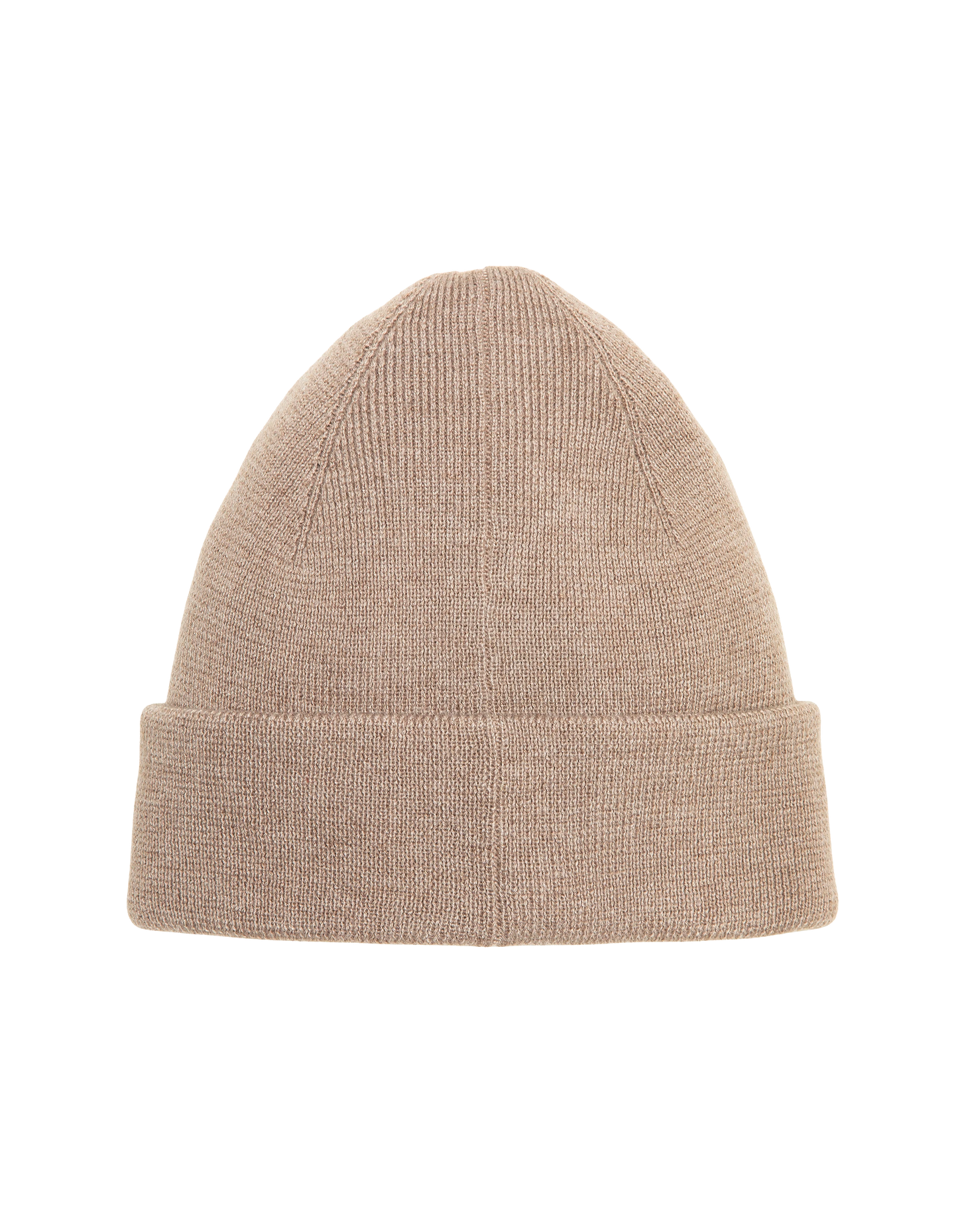 Bonnet à revers taupe en maille milano