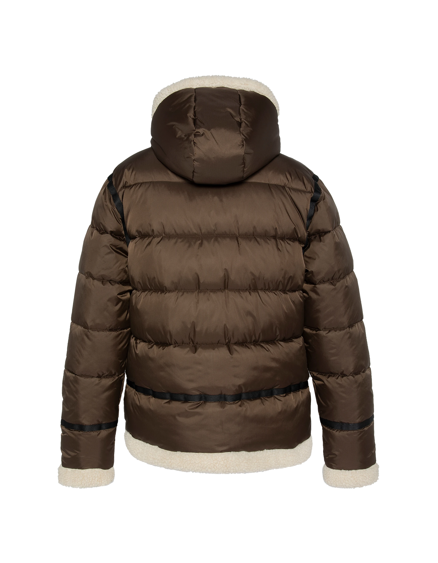 Brown jacket with Bombardier spirit hood