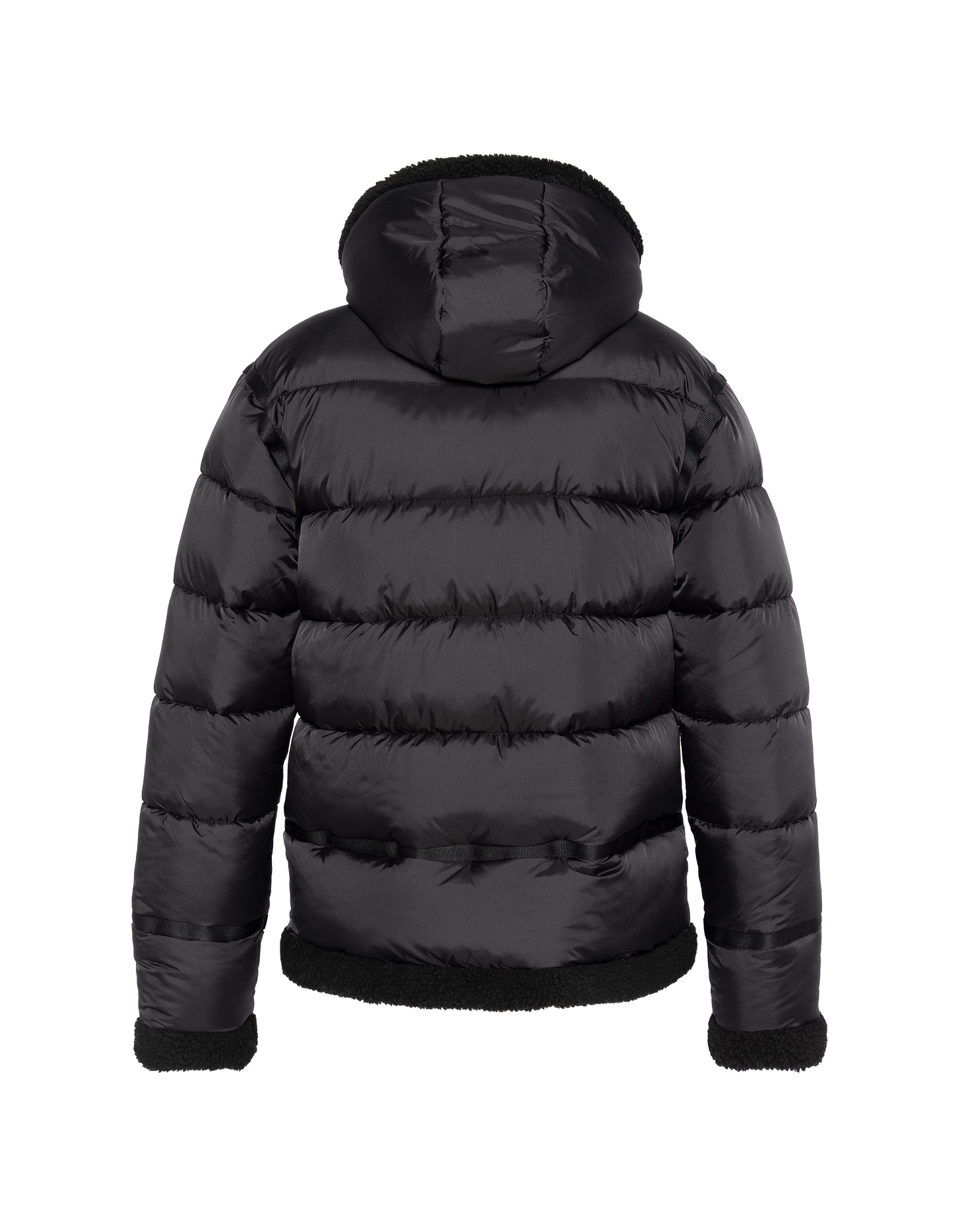 Doudoune enfant à capuche noire esprit bombardier