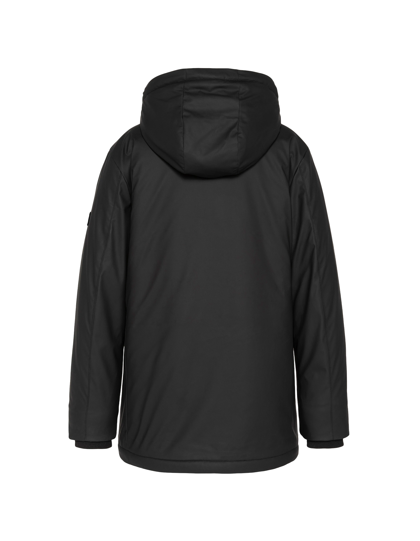 Parka noire multipoches à capuche