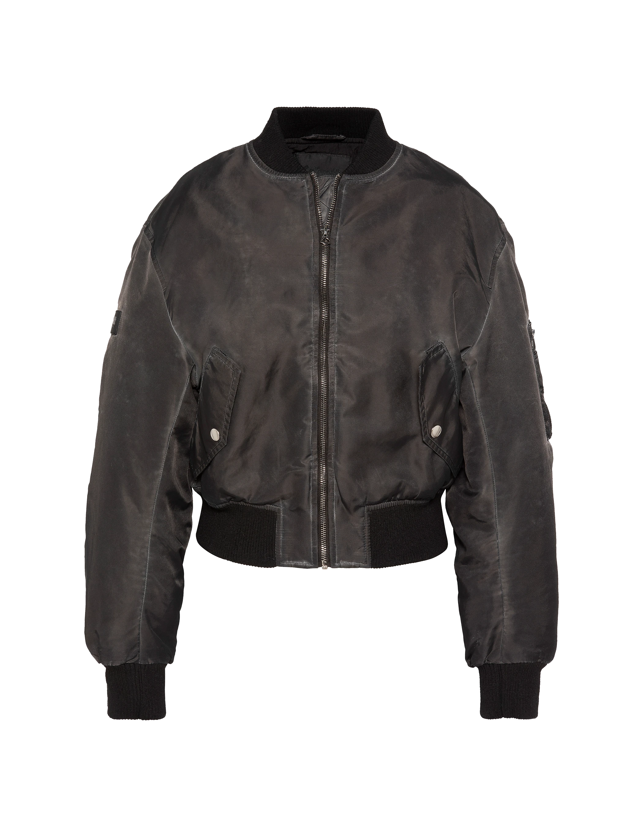 Black oversized washed bomber jacket - JET90W | Schott NYC®