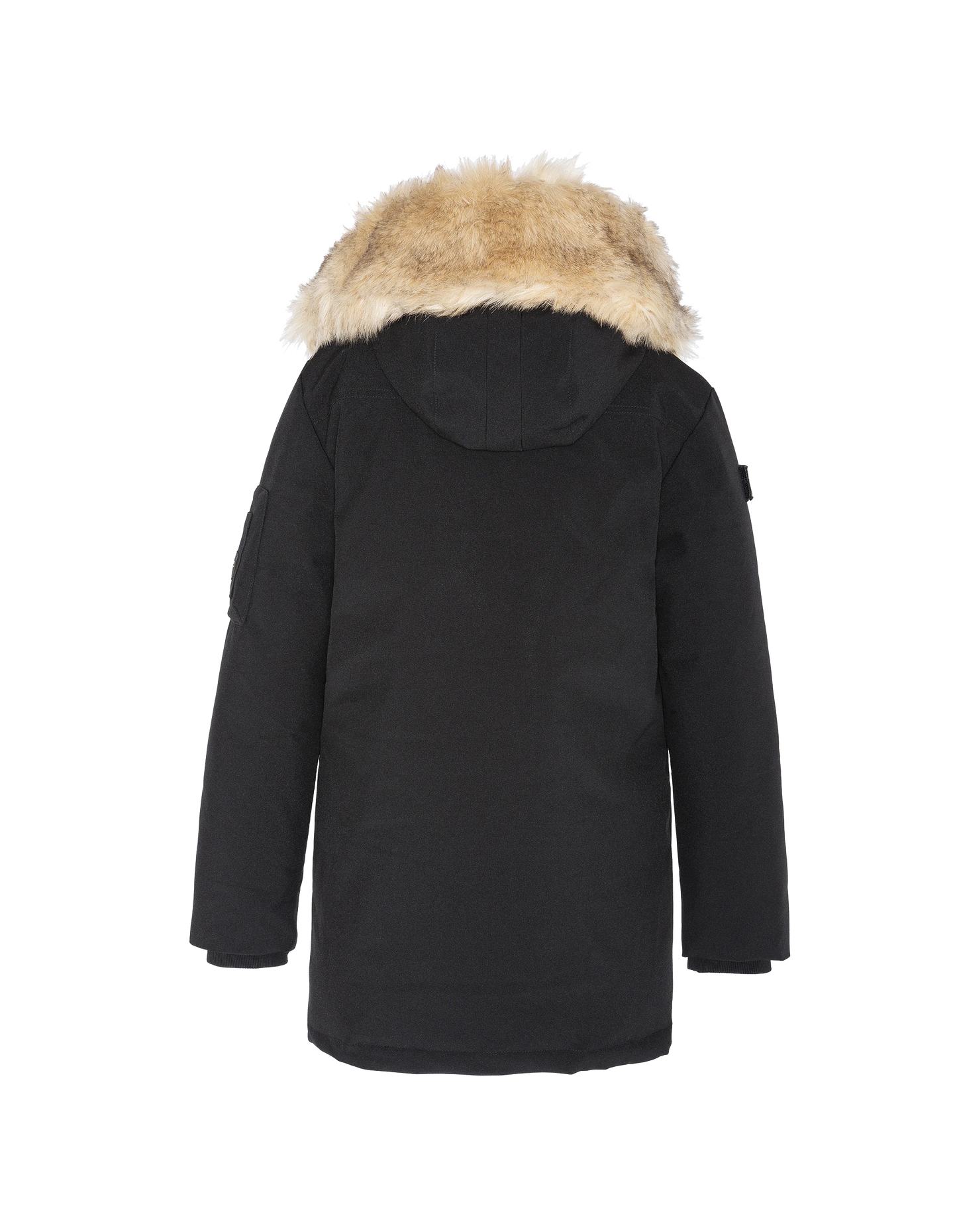 Parka noire à capuche enfant